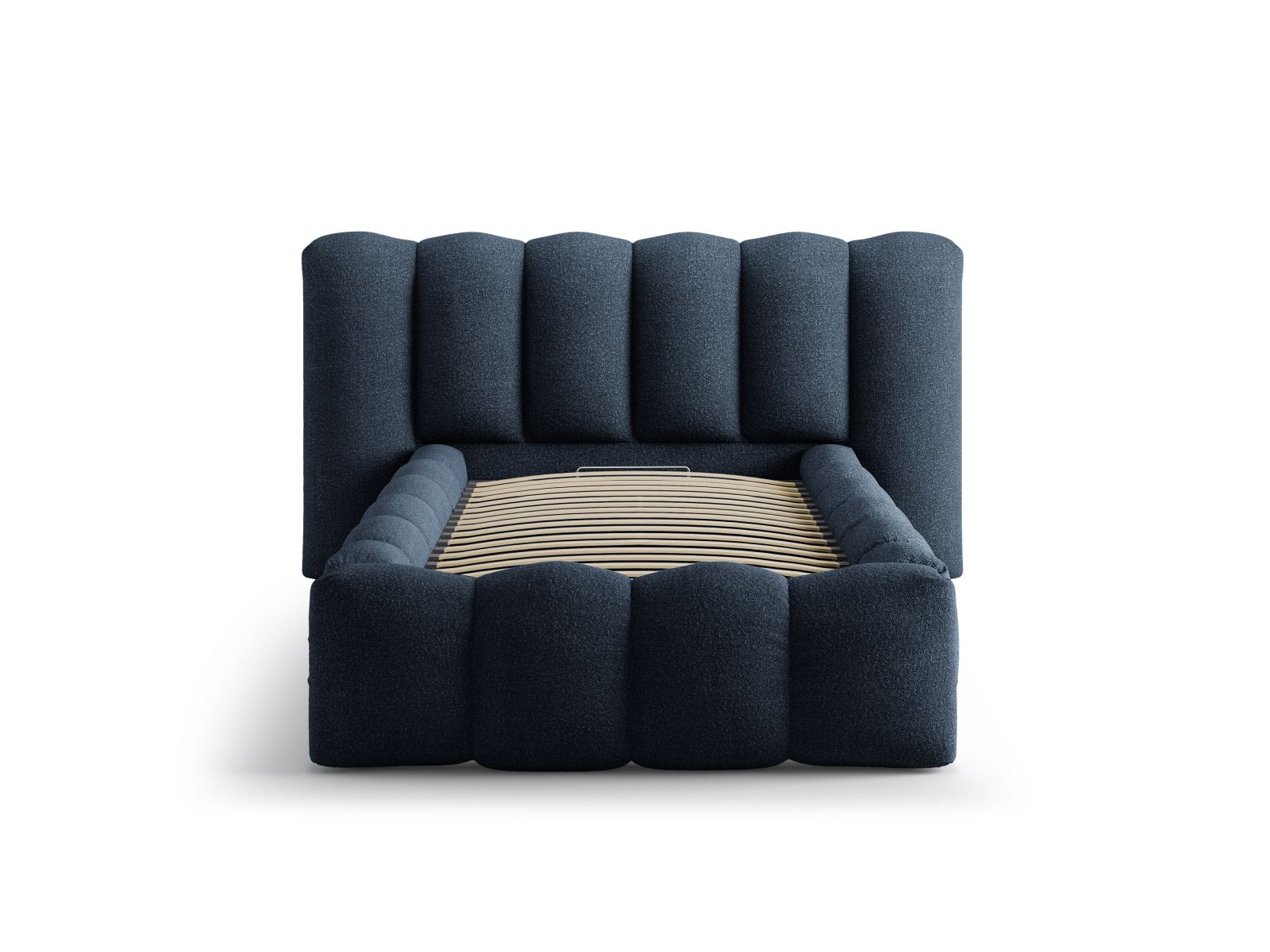 Boucle Storage Bed with Headboard, "Lupine", 174x226x95