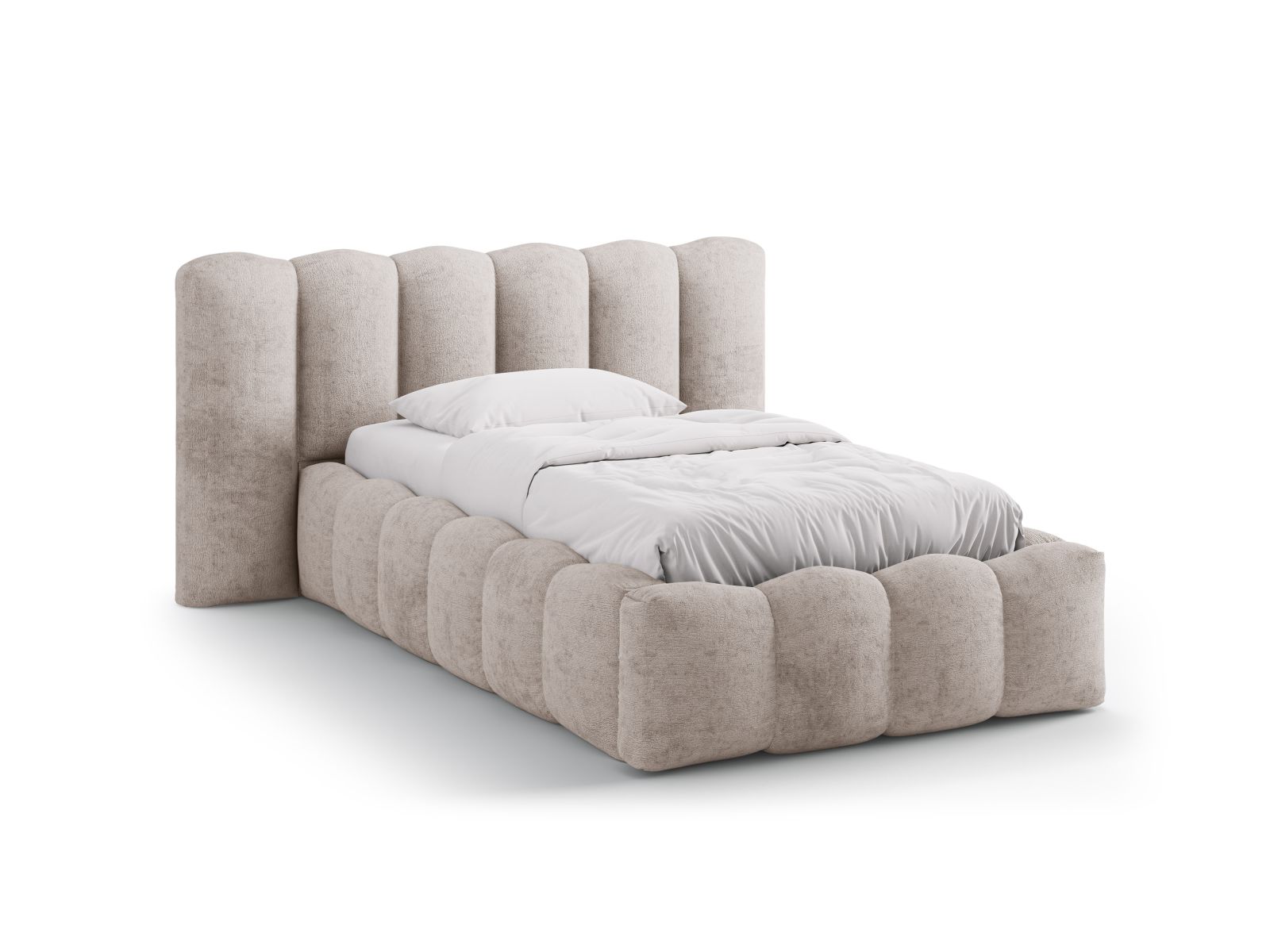 Storage Bed With Headboard, "Lupine", 174x226x95