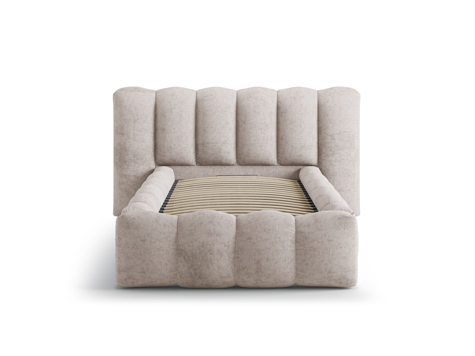 Storage Bed With Headboard, "Lupine", 174x226x95