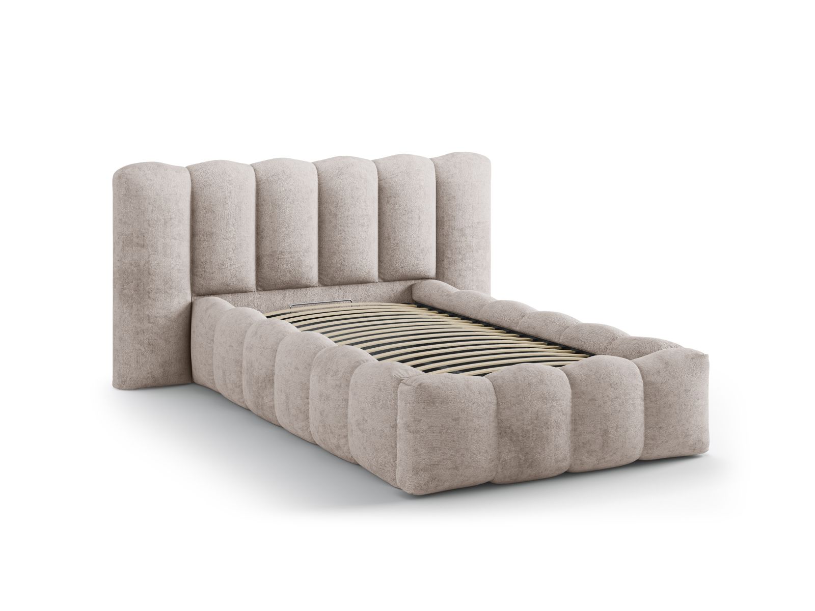Storage Bed With Headboard, "Lupine", 174x226x95