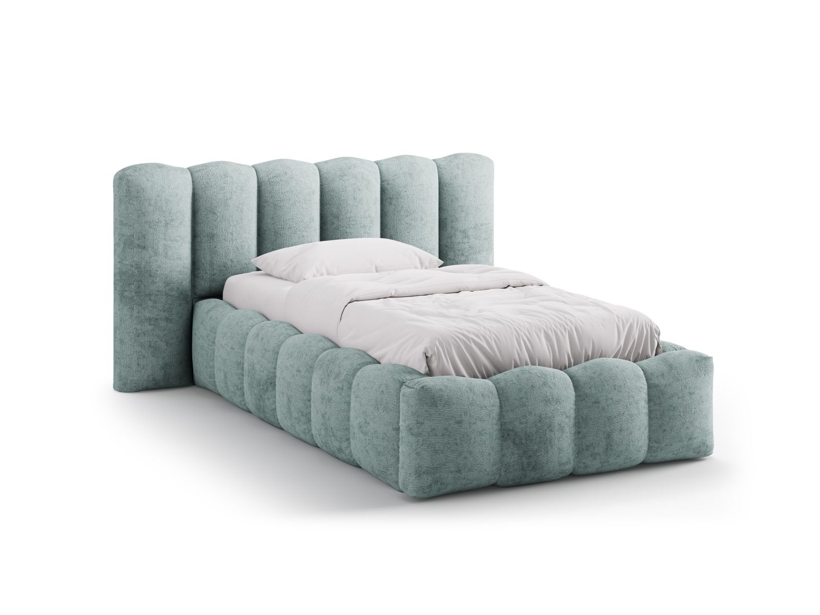 Storage Bed With Headboard, "Lupine", 174x226x95