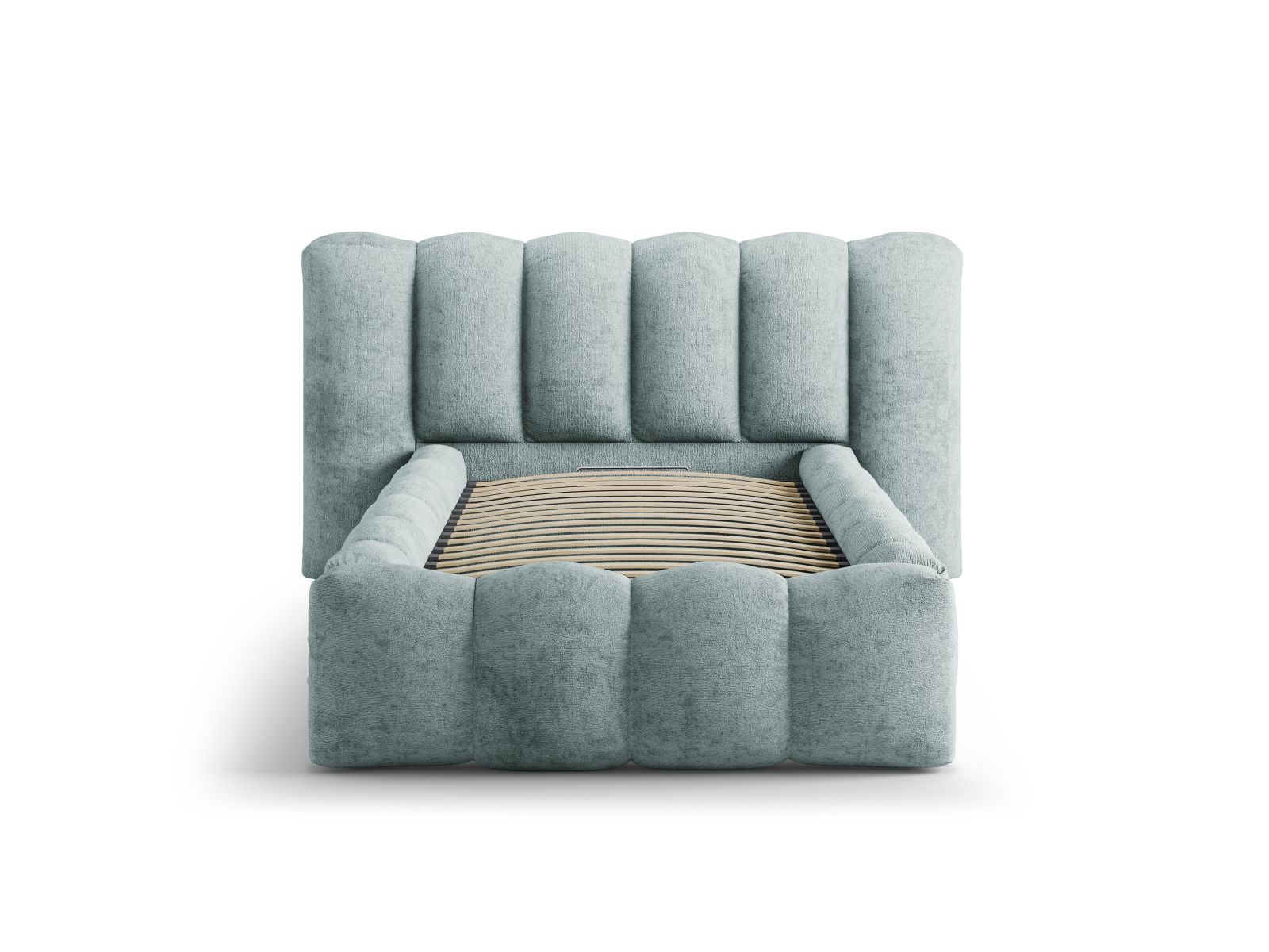 Storage Bed With Headboard, "Lupine", 174x226x95