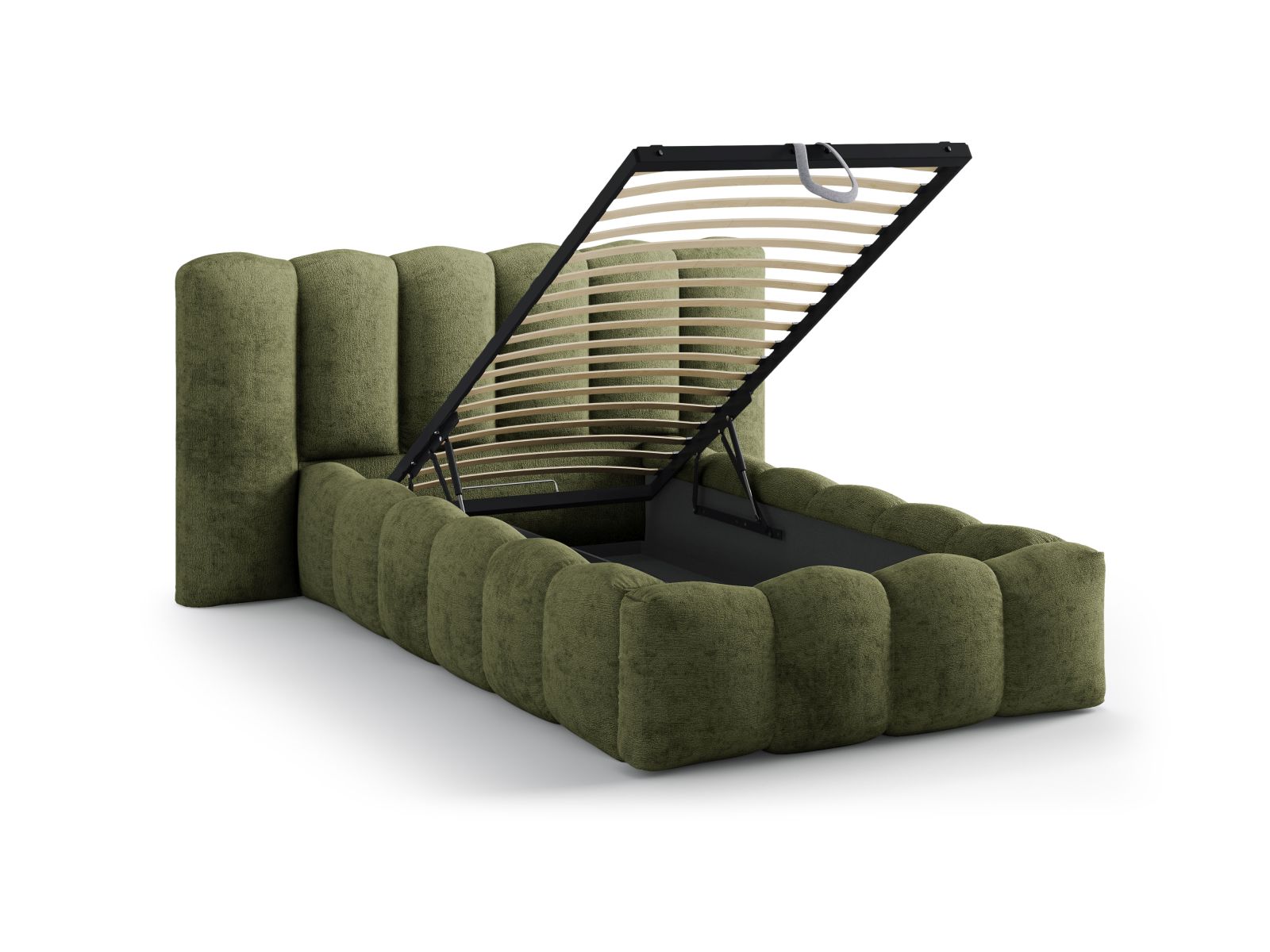 Storage Bed With Headboard, "Lupine", 174x226x95