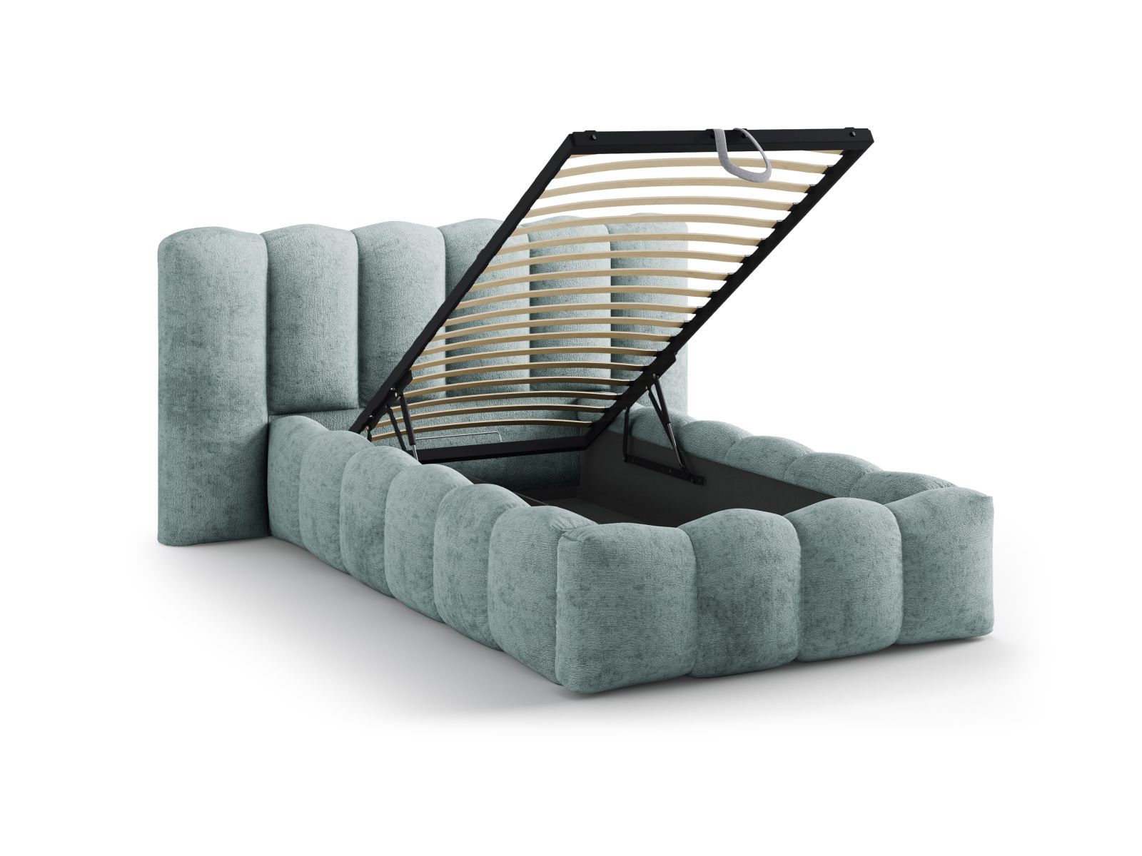 Storage Bed With Headboard, "Lupine", 174x226x95