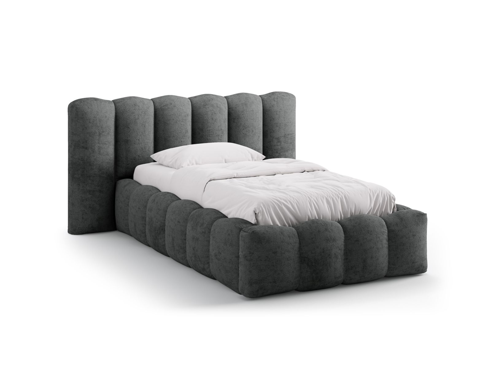 Storage Bed With Headboard, "Lupine", 174x226x95