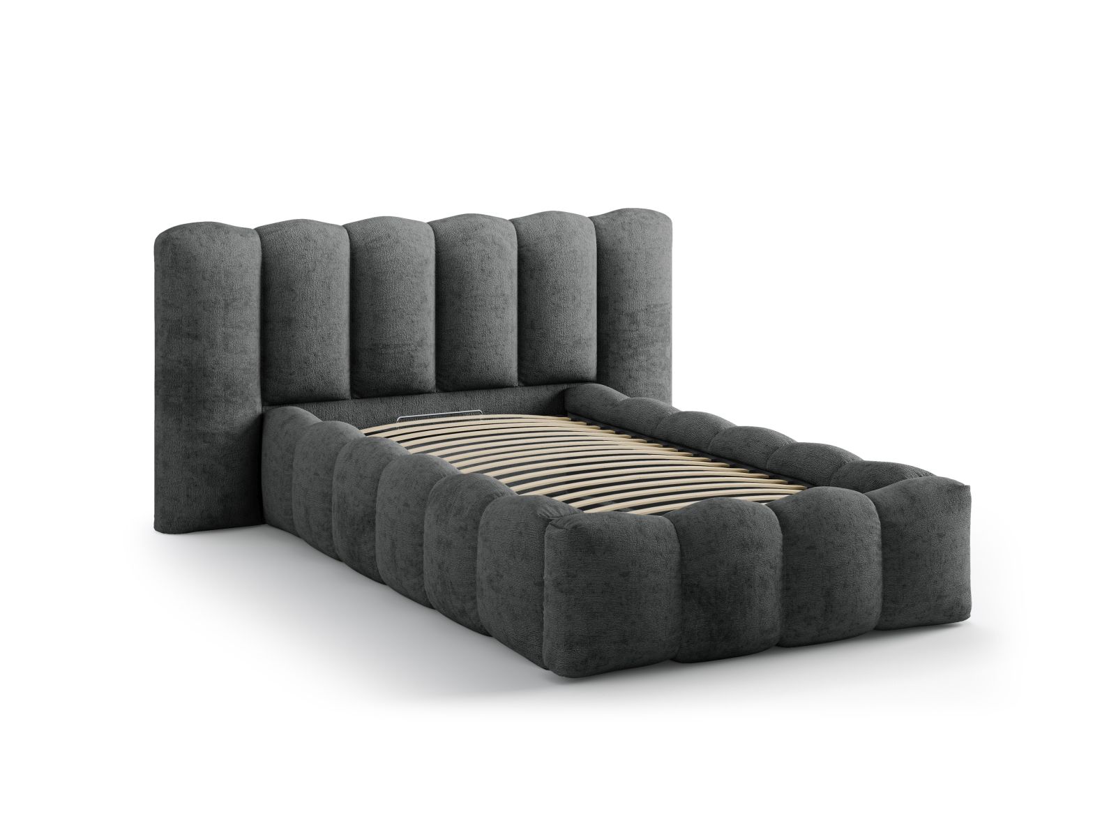 Storage Bed With Headboard, "Lupine", 174x226x95