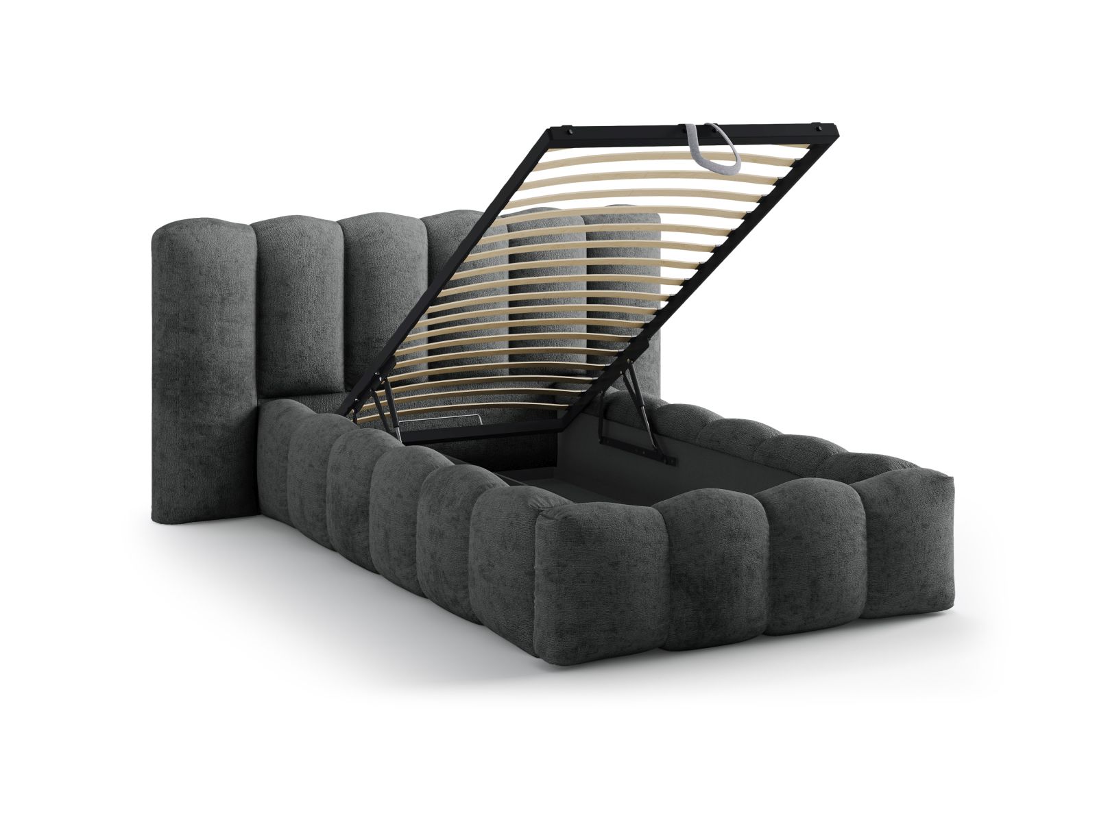 Storage Bed With Headboard, "Lupine", 174x226x95