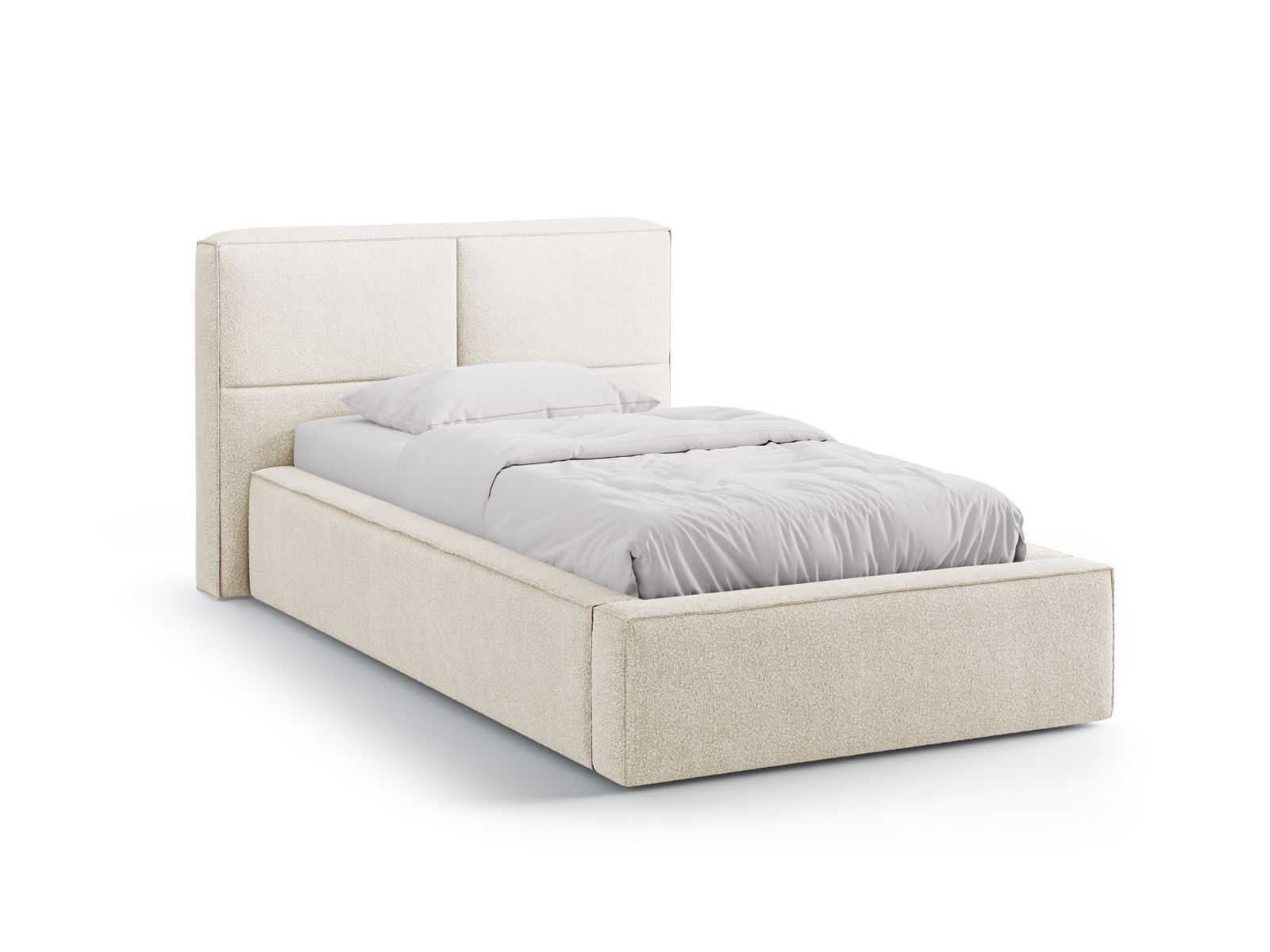 Storage Bed With Headboard, "Darren", 135x226x95