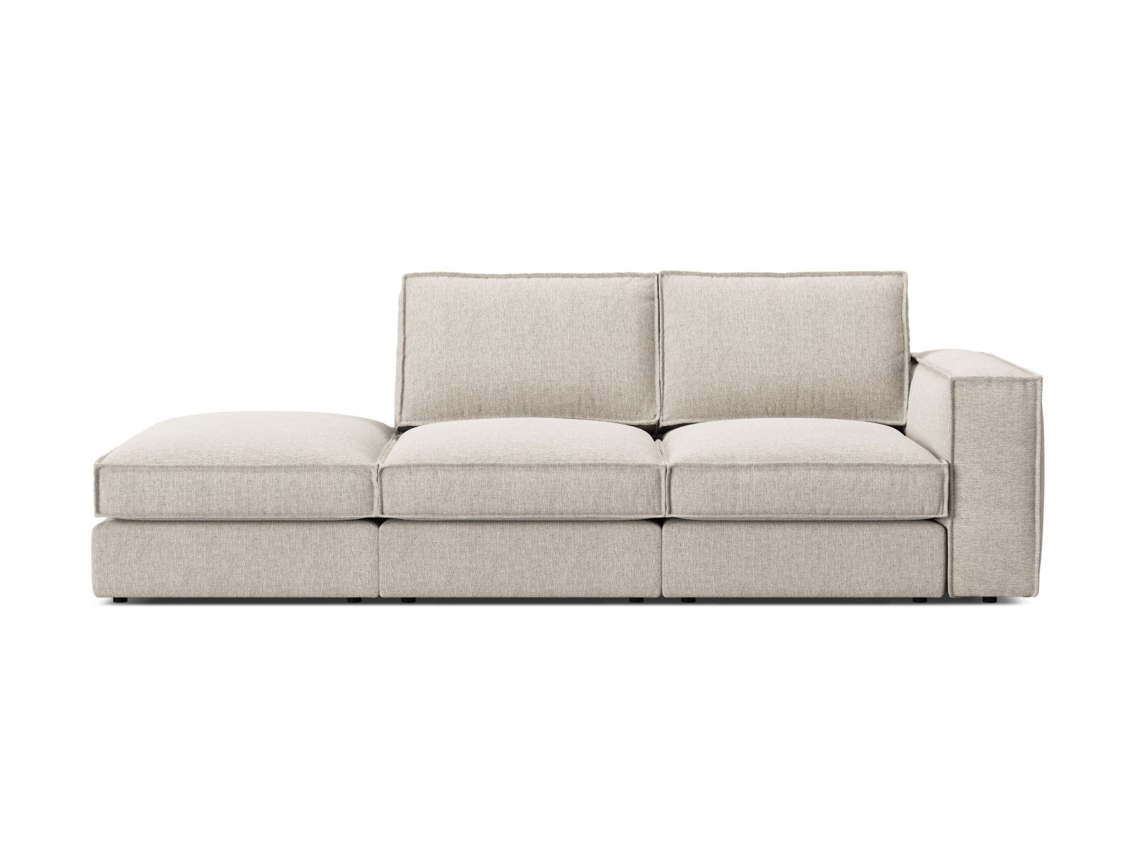 Modular Left Open Sofa, "Pola", 3 Seats, 259x103x88
