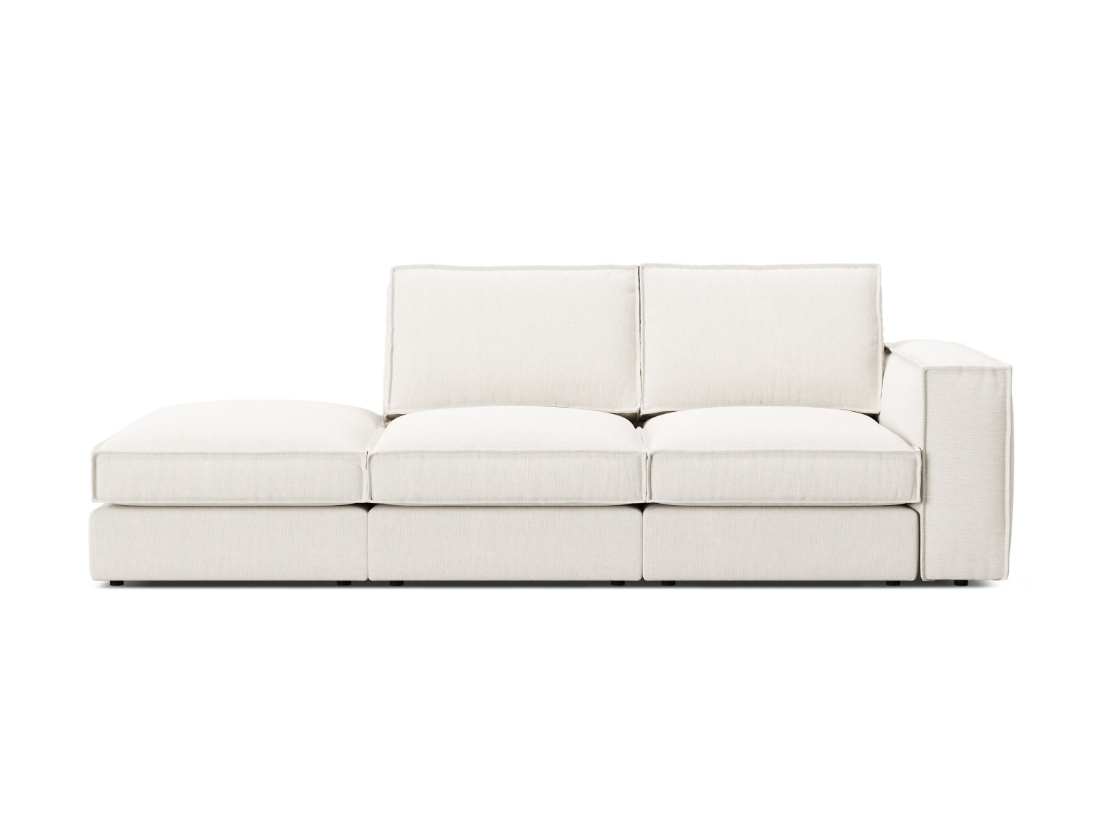 Modular Left Open Sofa, "Pola", 3 Seats, 259x103x88