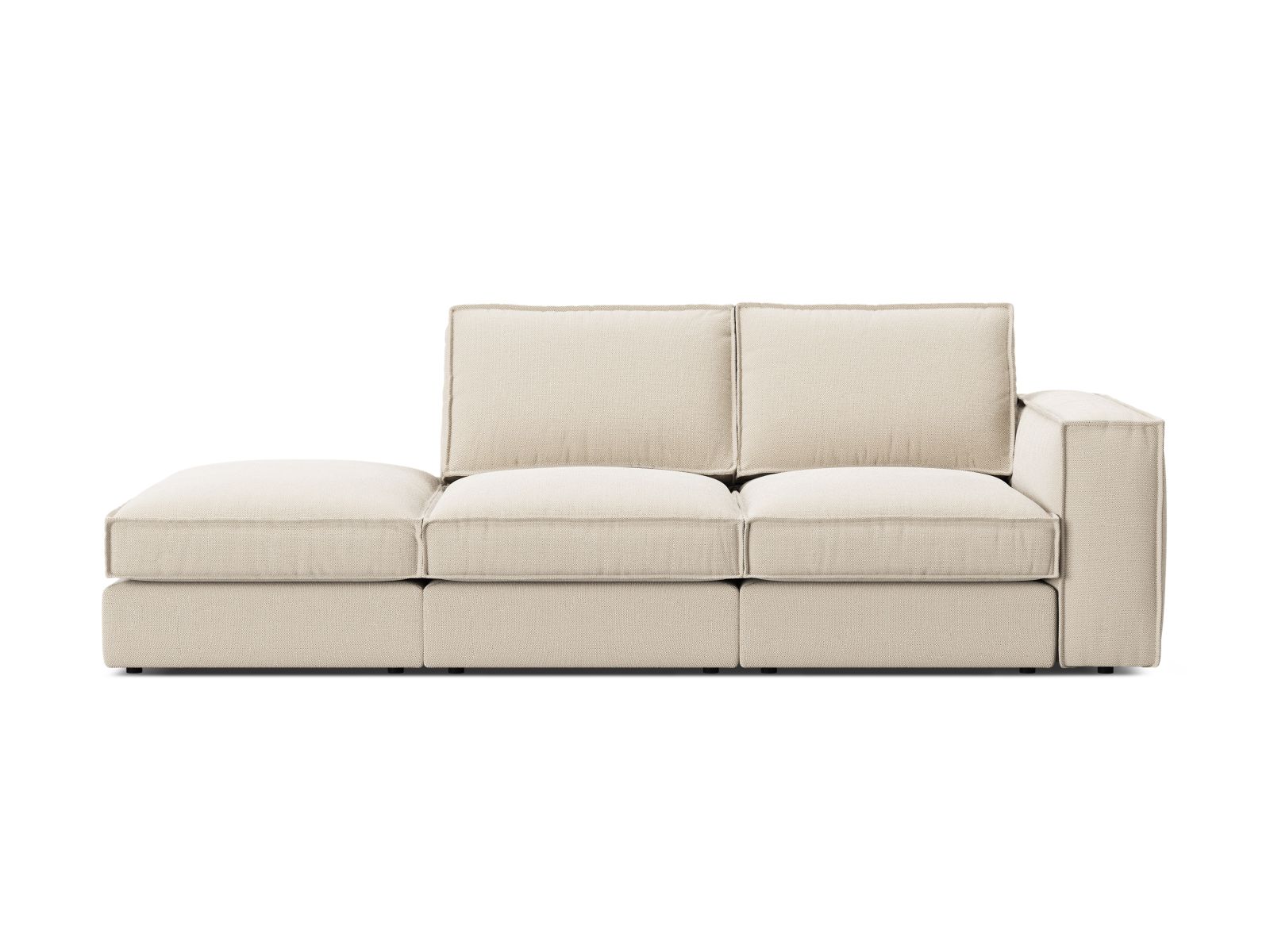 Modular Left Open Sofa, "Pola", 3 Seats, 259x103x88