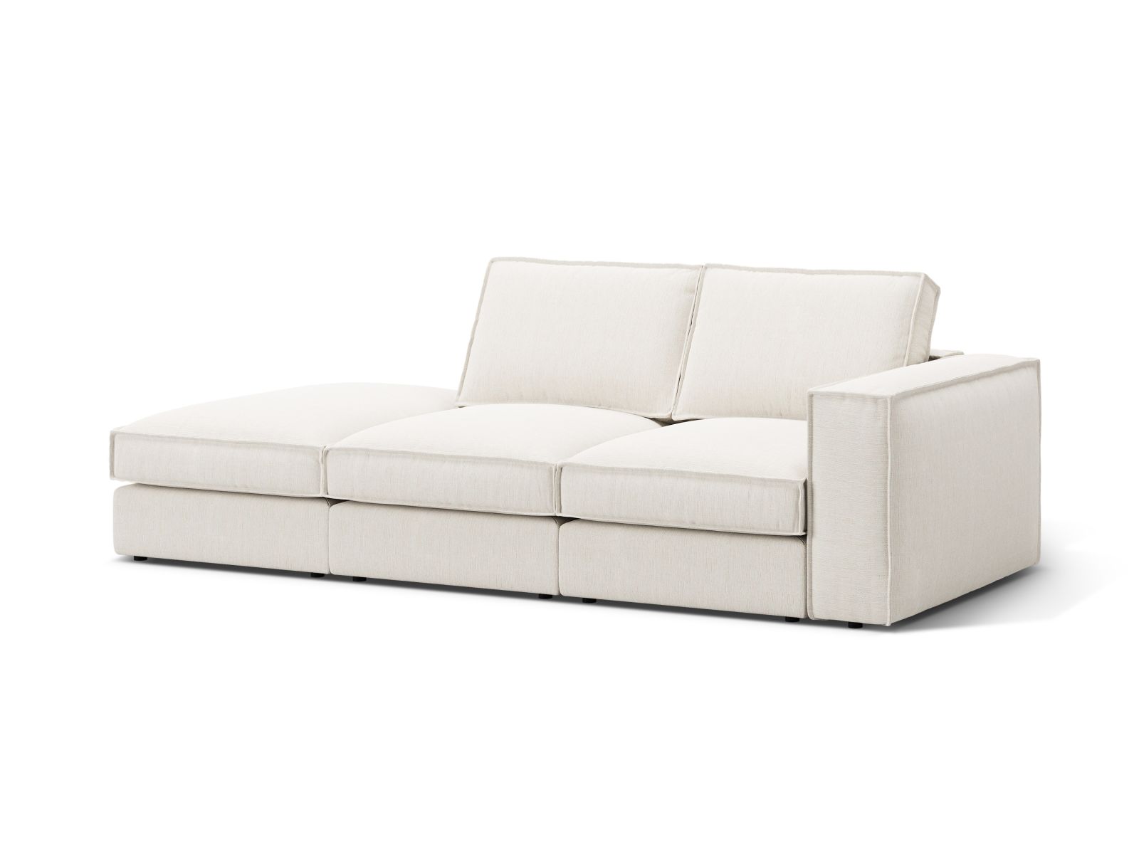 Modular Left Open Sofa, "Pola", 3 Seats, 259x103x88