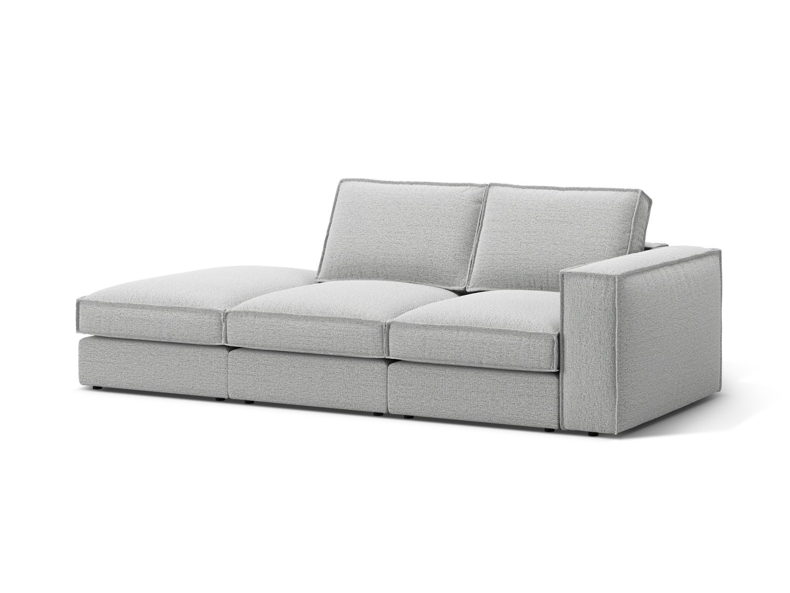 Modular Left Open Sofa, "Pola", 3 Seats, 259x103x88