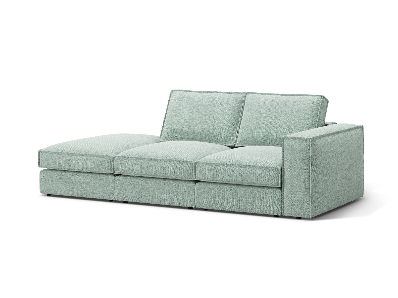 Modular Left Open Sofa, "Pola", 3 Seats, 259x103x88
