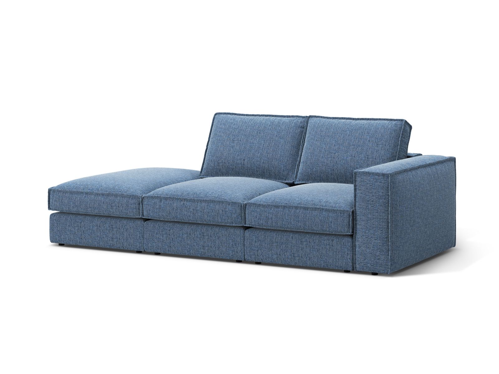 Modular Left Open Sofa, "Pola", 3 Seats, 259x103x88
