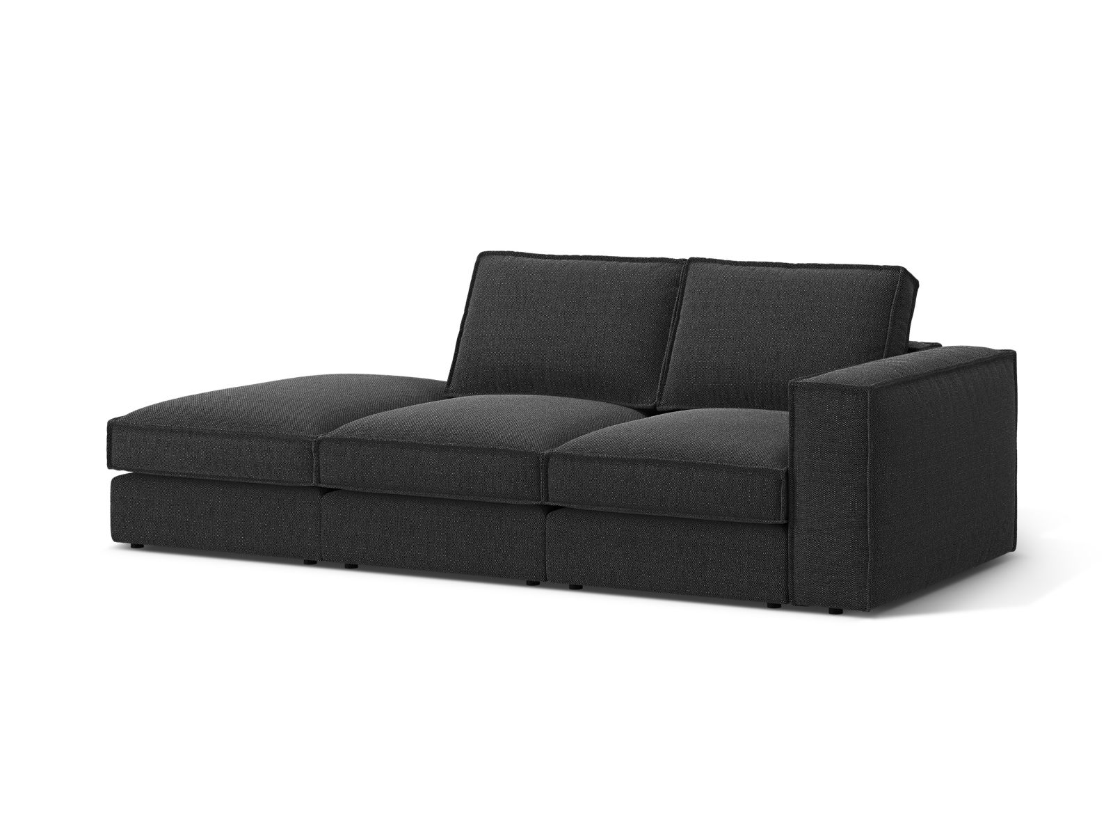 Modular Left Open Sofa, "Pola", 3 Seats, 259x103x88