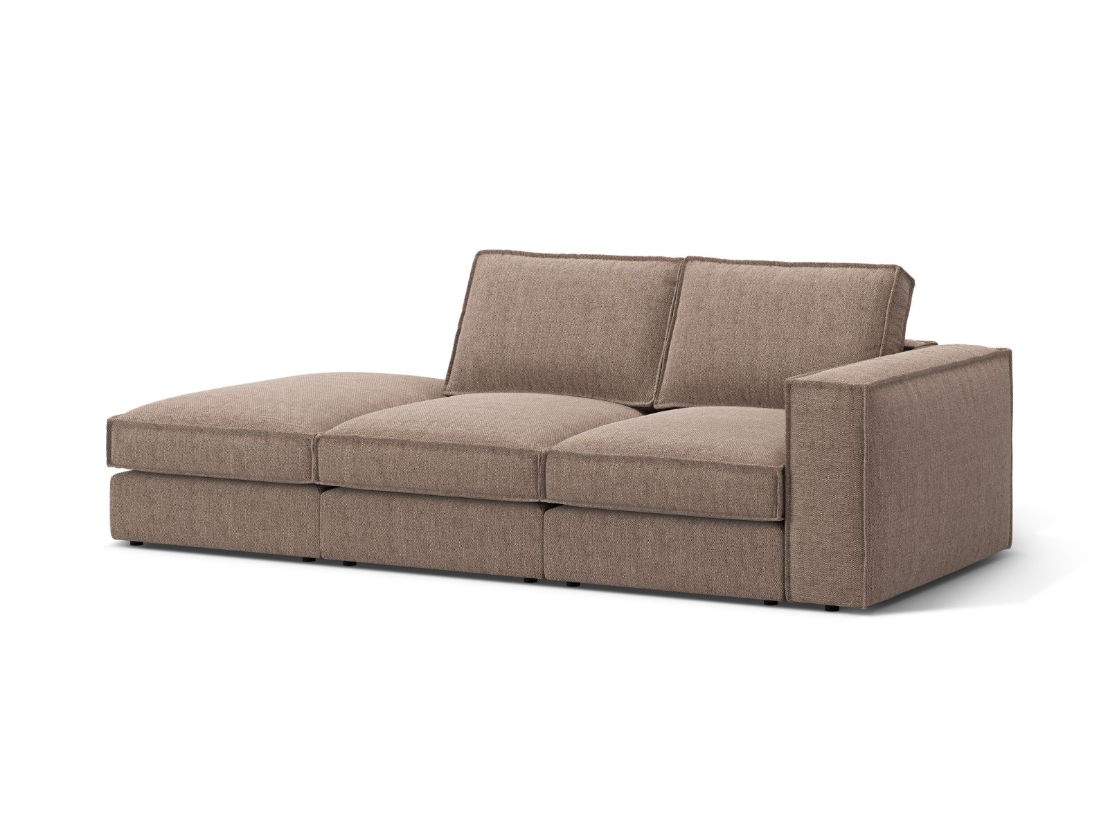 Modular Left Open Sofa, "Pola", 3 Seats, 259x103x88