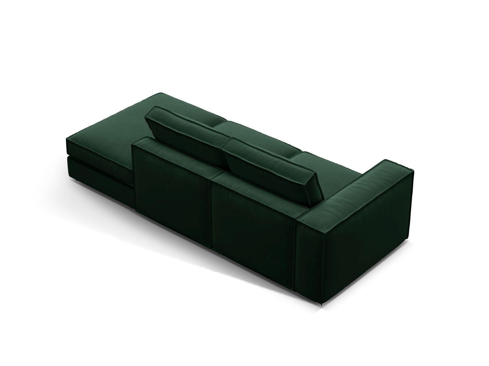 Velvet Modular Right Open Sofa, "Pola", 3 Seats, 259x103x88