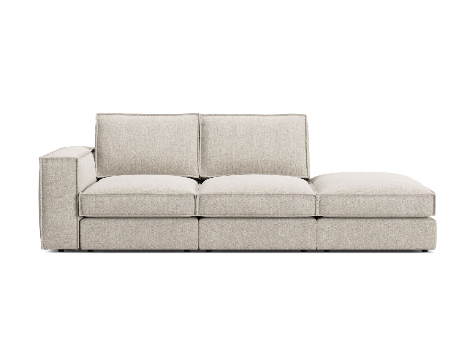 Modular Right Open Sofa, "Pola", 3 Seats, 259x103x88