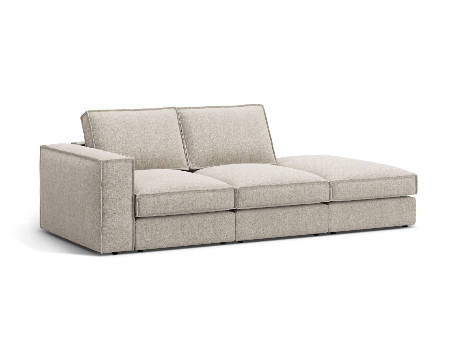 Modular Right Open Sofa, "Pola", 3 Seats, 259x103x88