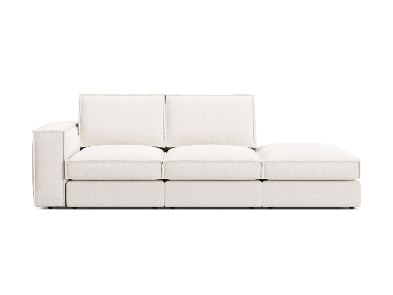 Modular Right Open Sofa, "Pola", 3 Seats, 259x103x88