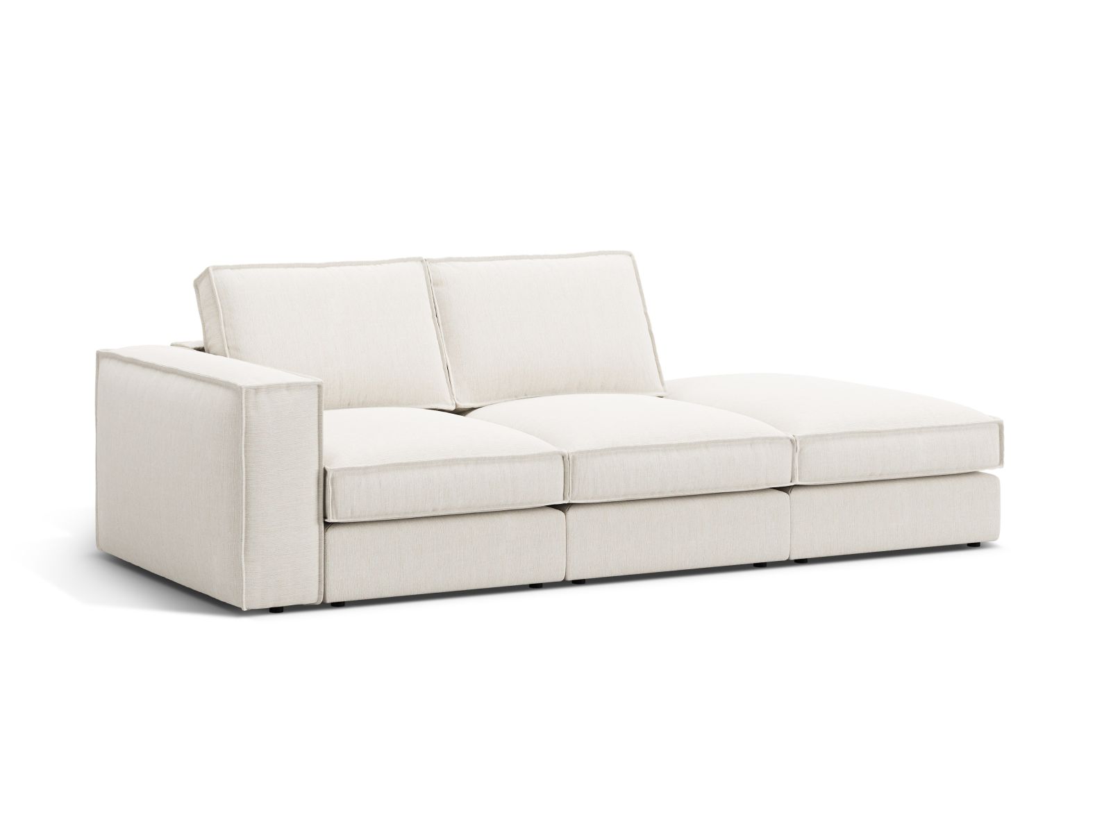 Modular Right Open Sofa, "Pola", 3 Seats, 259x103x88