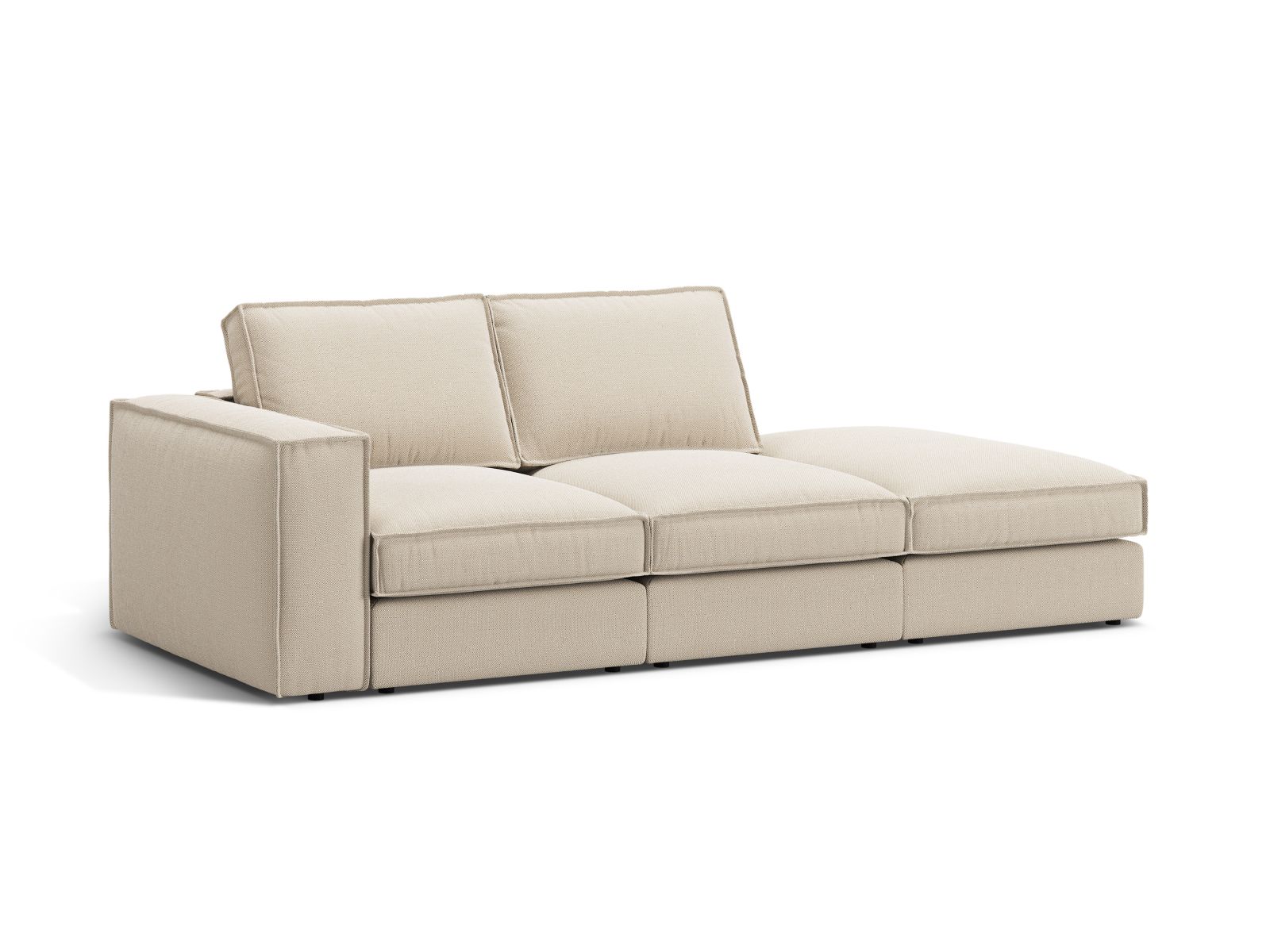 Modular Right Open Sofa, "Pola", 3 Seats, 259x103x88
