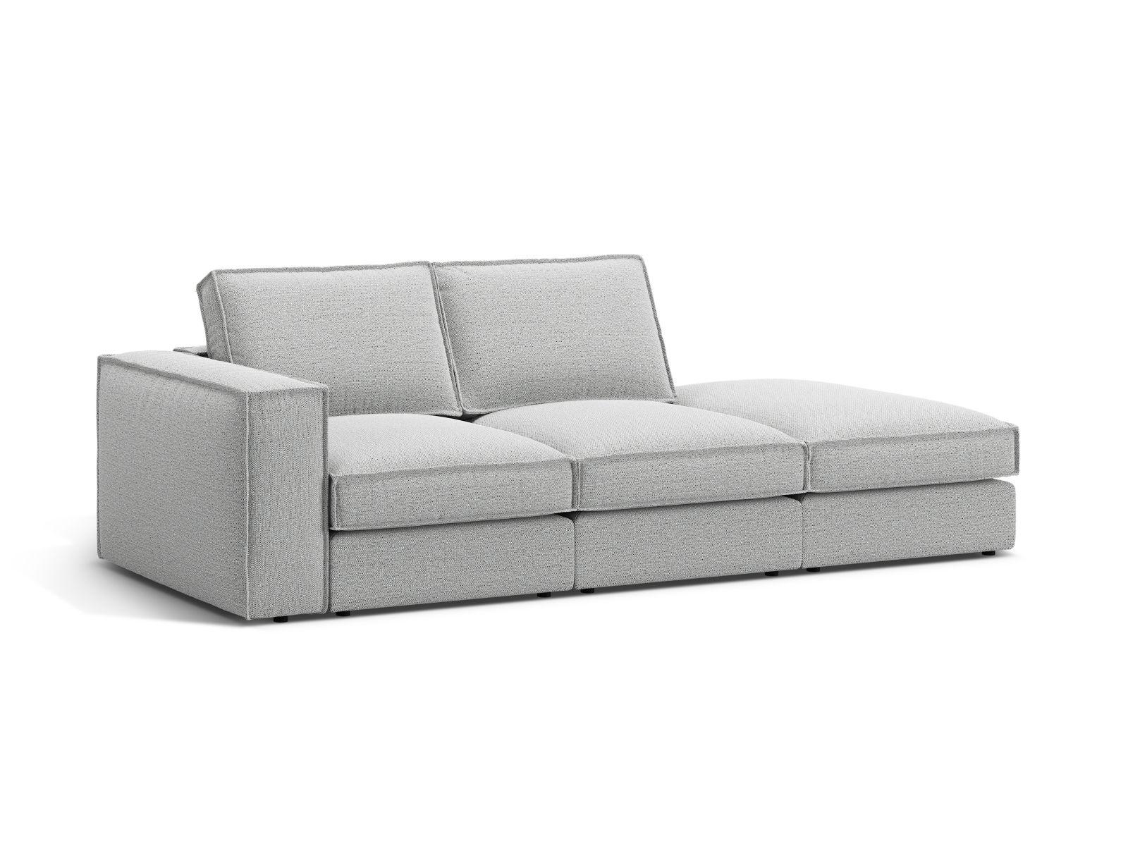 Modular Right Open Sofa, "Pola", 3 Seats, 259x103x88