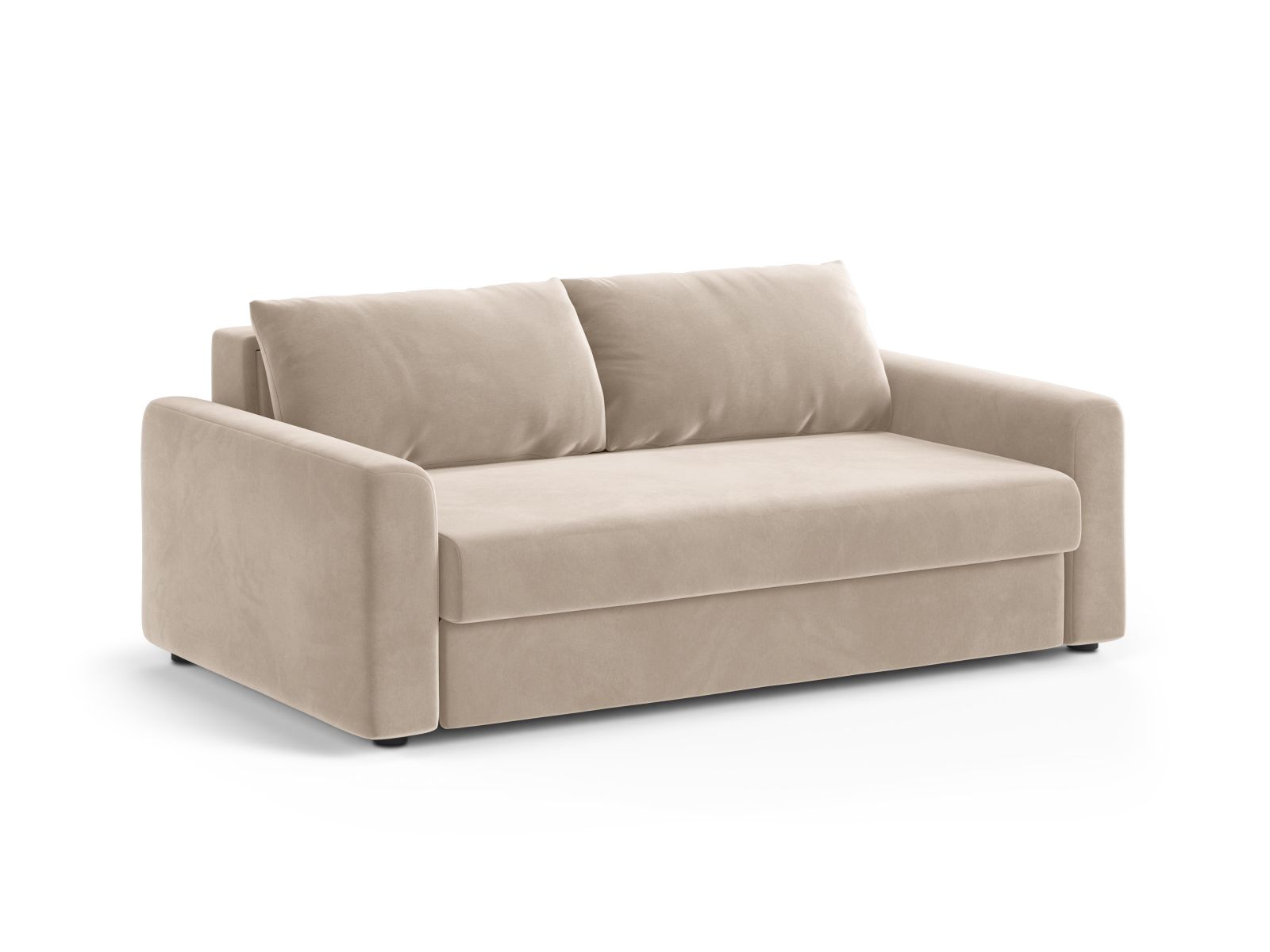 Velvet Sofa With Bed Function, "David", 3 Seats, 194x97x90