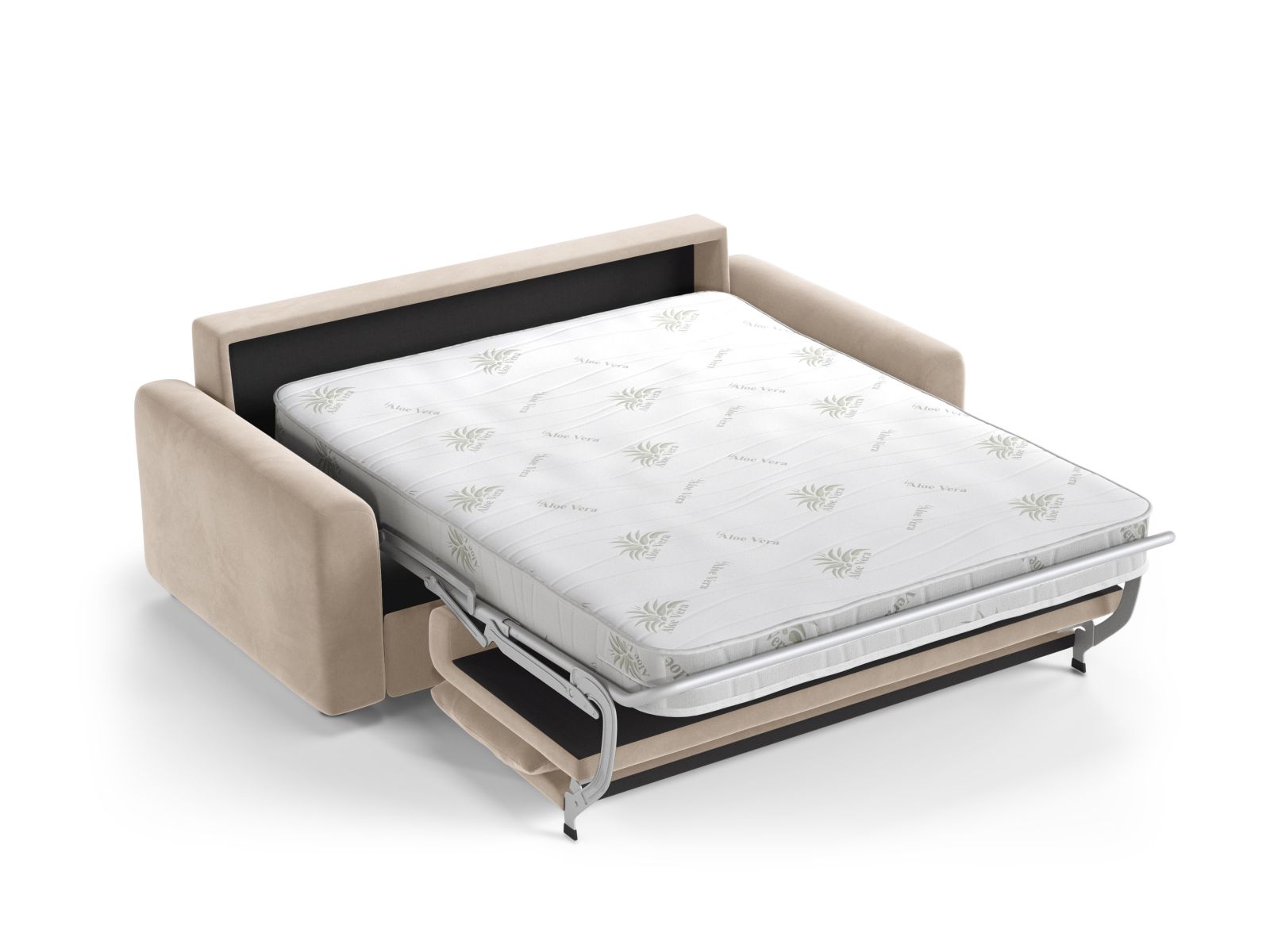 Velvet Sofa With Bed Function, "David", 3 Seats, 194x97x90