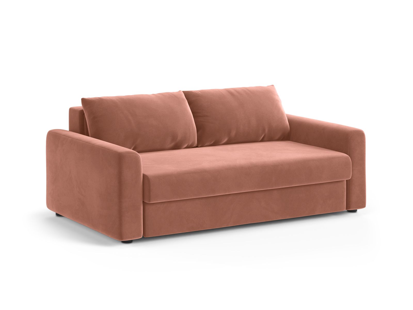 Velvet Sofa With Bed Function, "David", 3 Seats, 194x97x90