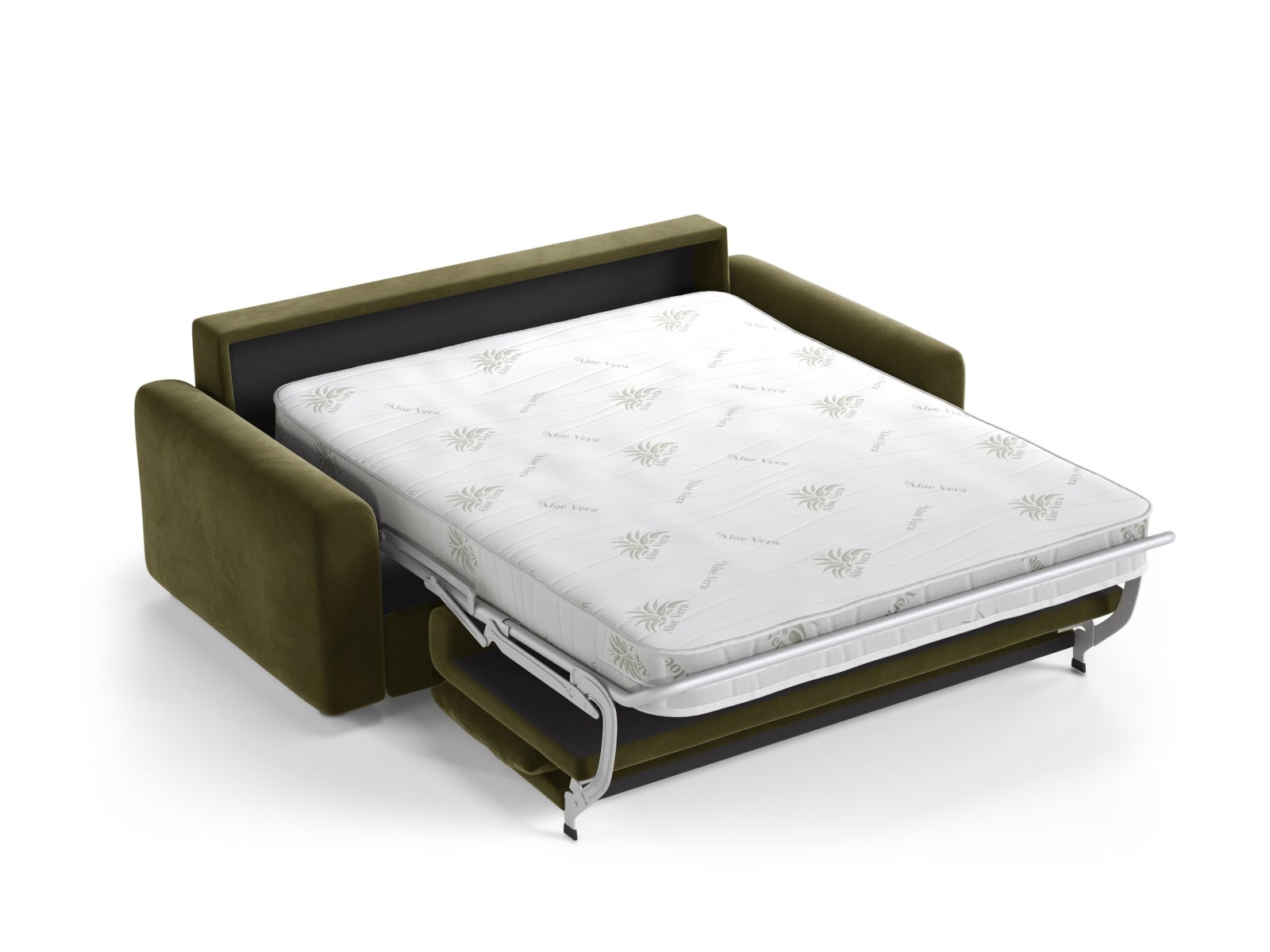 Velvet Sofa With Bed Function, "David", 3 Seats, 194x97x90