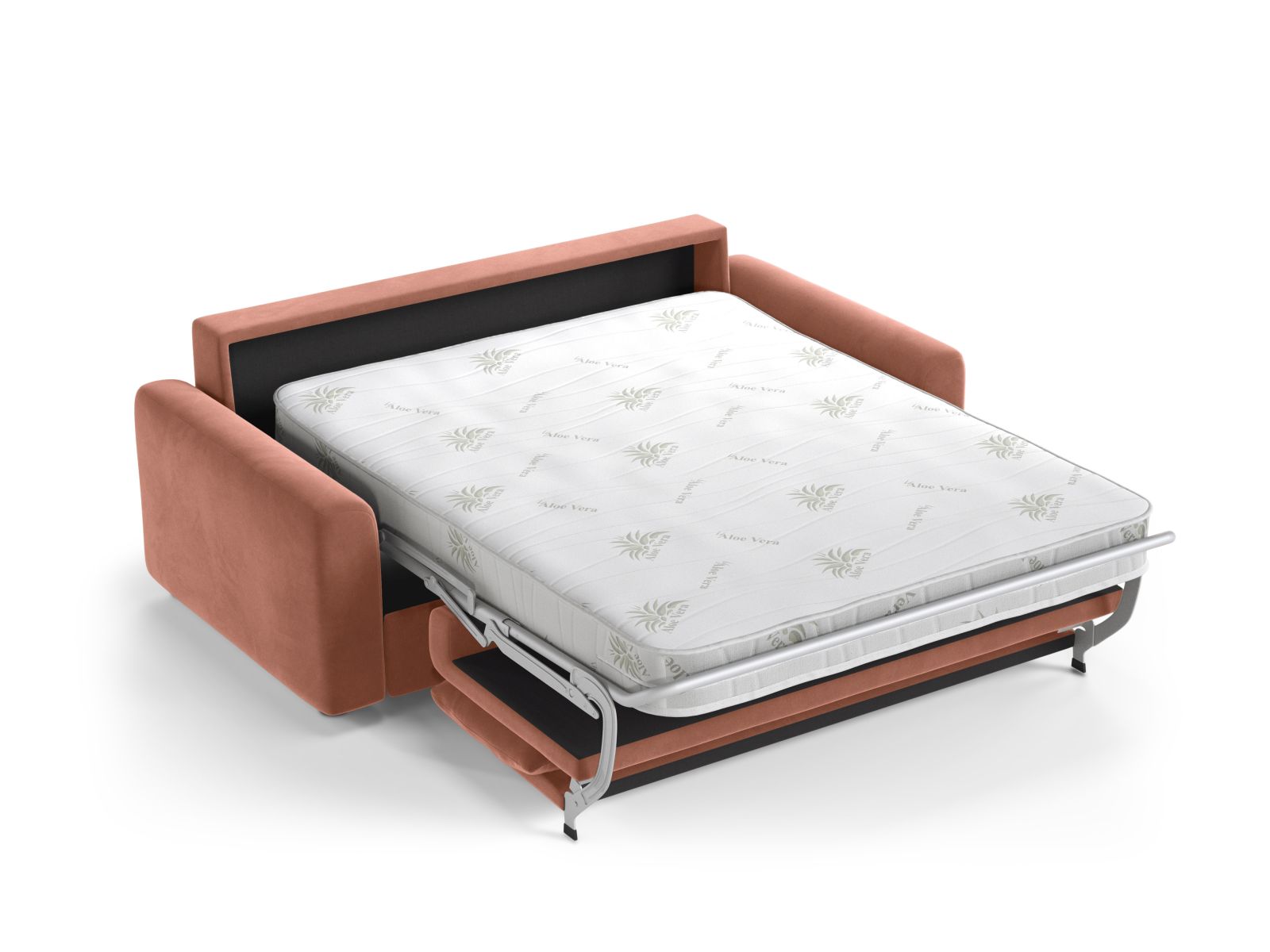 Velvet Sofa With Bed Function, "David", 3 Seats, 194x97x90
