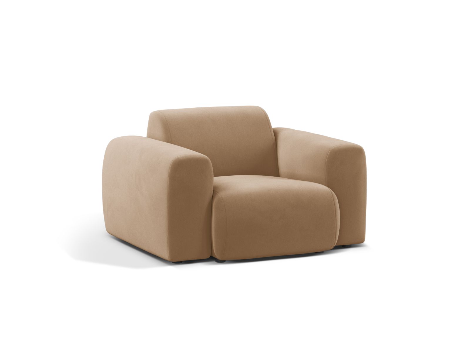 Velvet Armchair, "Molino", 1 Seat, 108x100x72