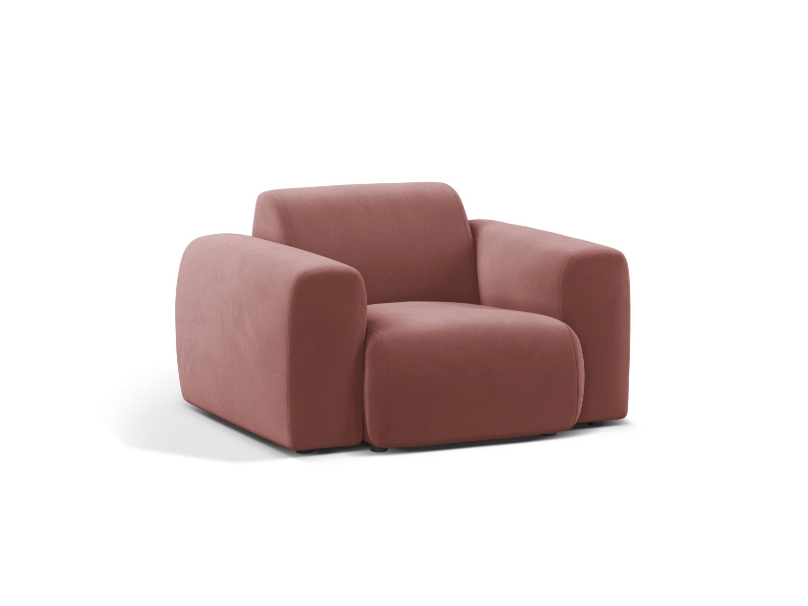 Velvet Armchair, "Molino", 1 Seat, 108x100x72