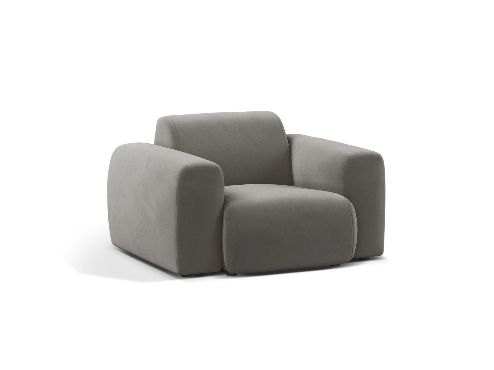 Velvet Armchair, "Molino", 1 Seat, 108x100x72