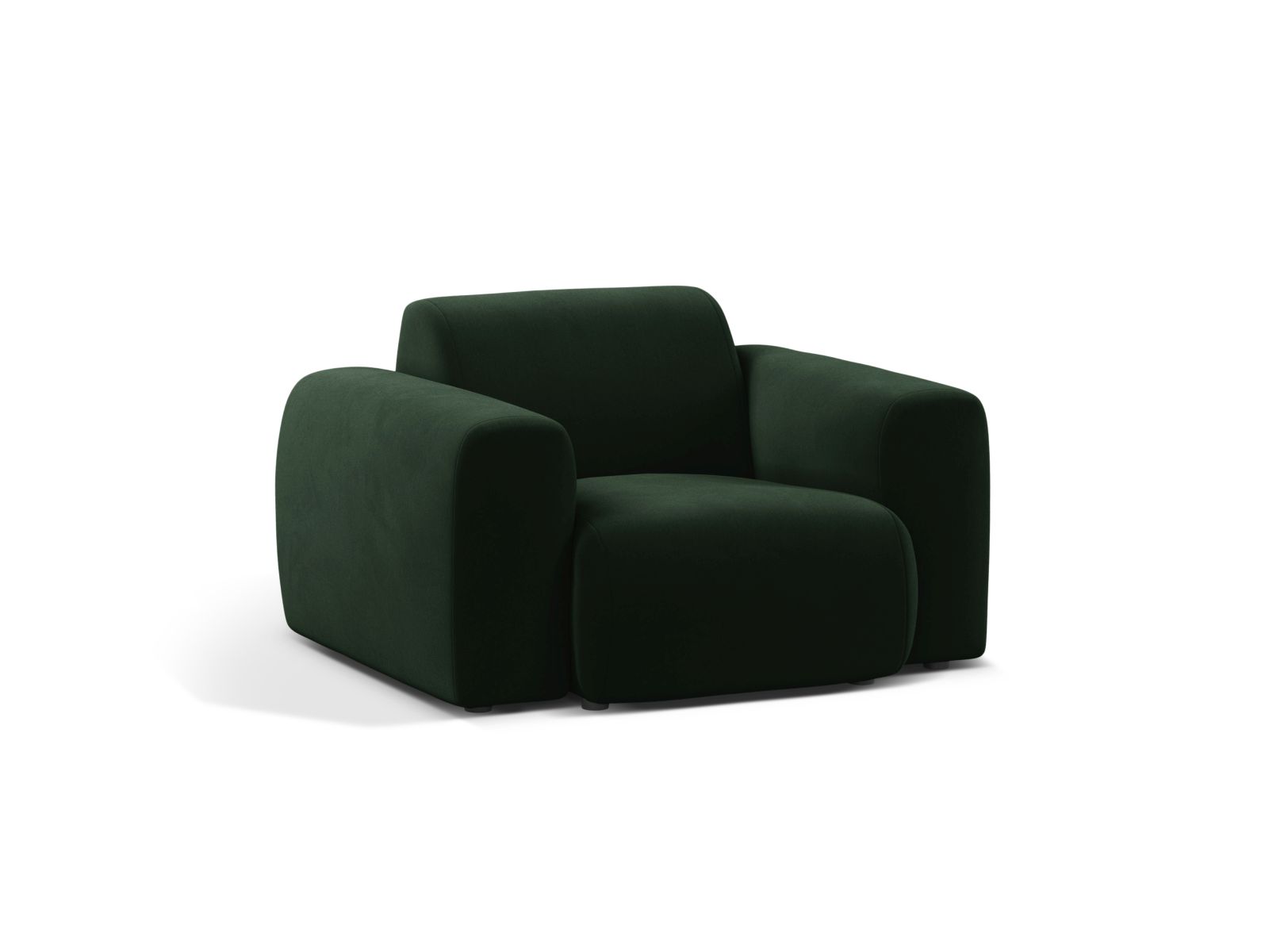 Velvet Armchair, "Molino", 1 Seat, 108x100x72