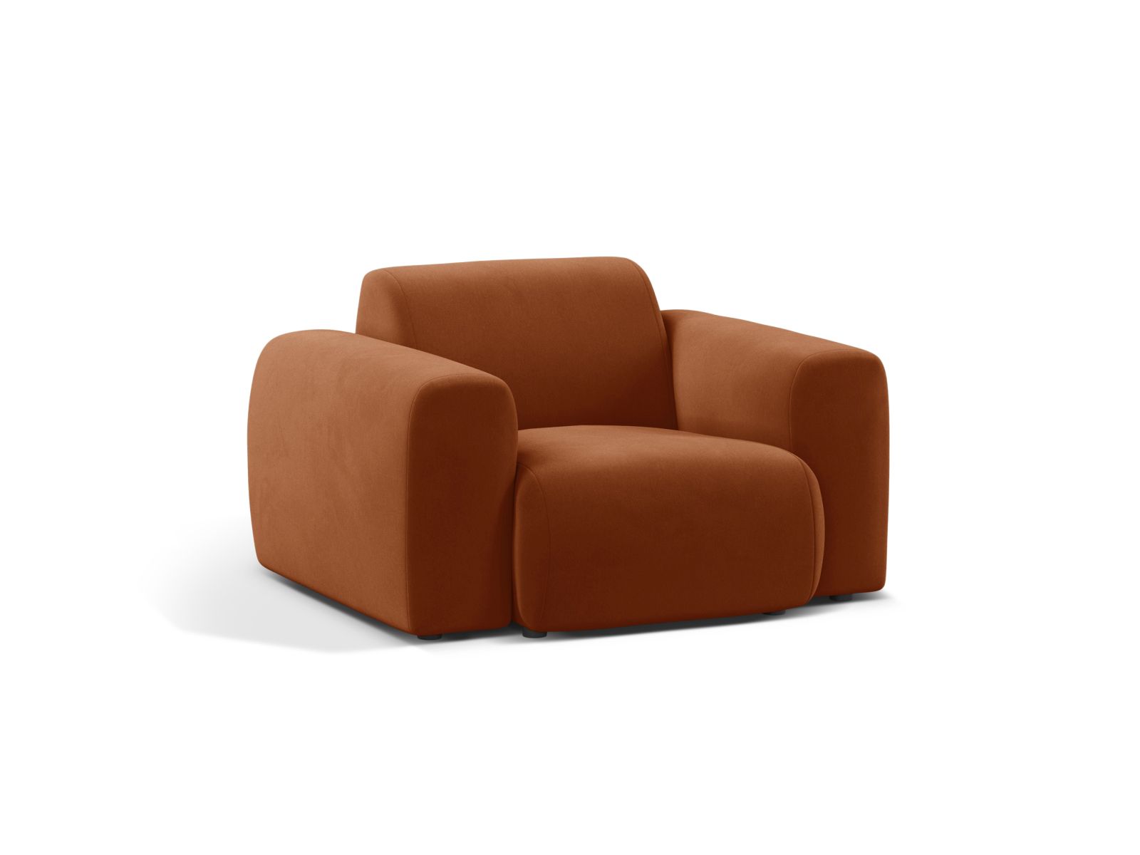 Velvet Armchair, "Molino", 1 Seat, 108x100x72