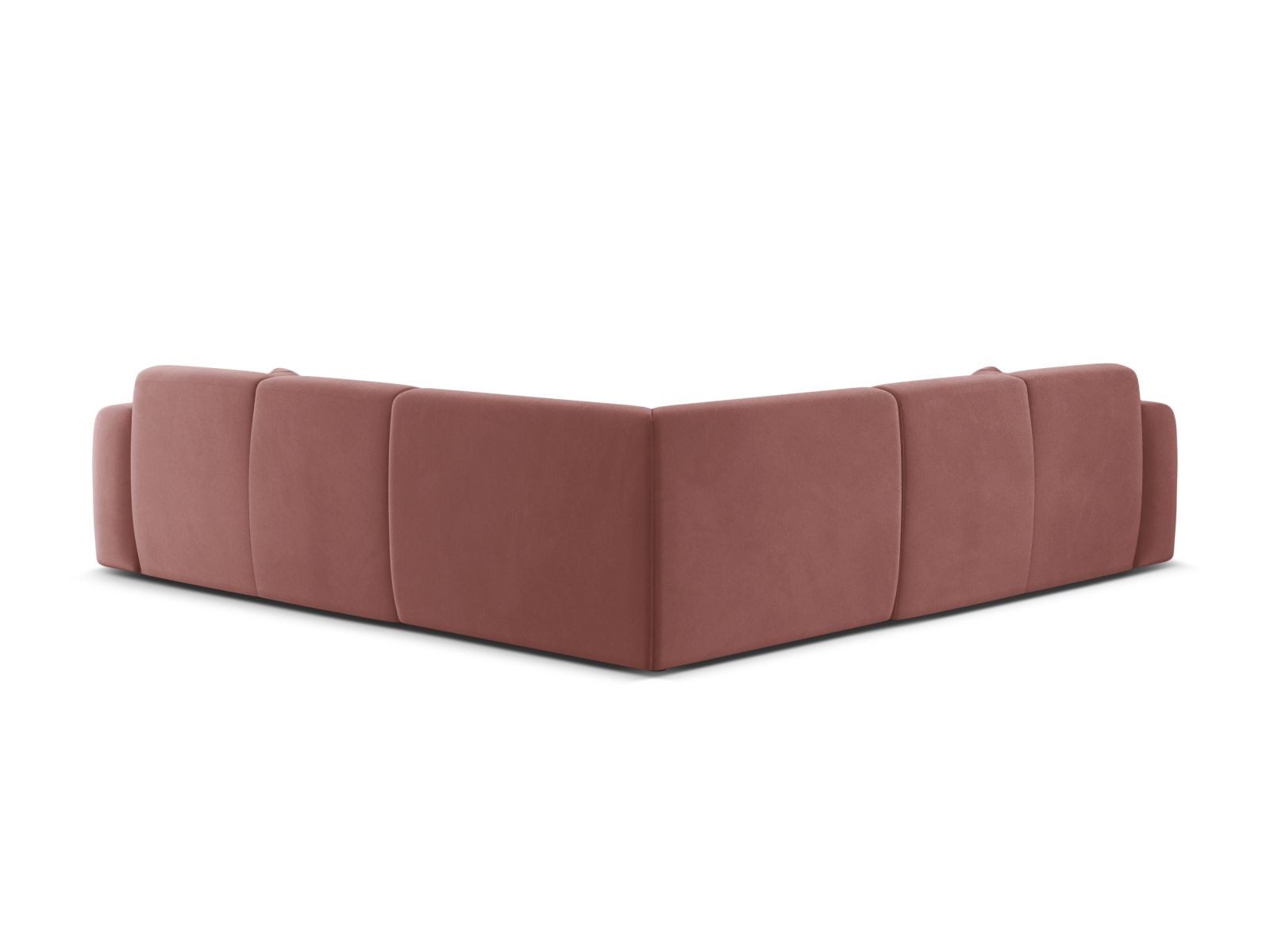 Velvet Symmetrical Corner Sofa, "Molino", 5 Seats, 252x252x72