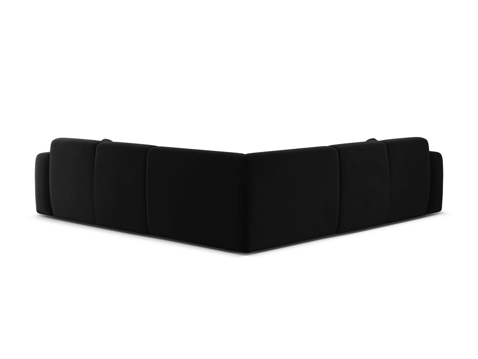 Velvet Symmetrical Corner Sofa, "Molino", 5 Seats, 252x252x72