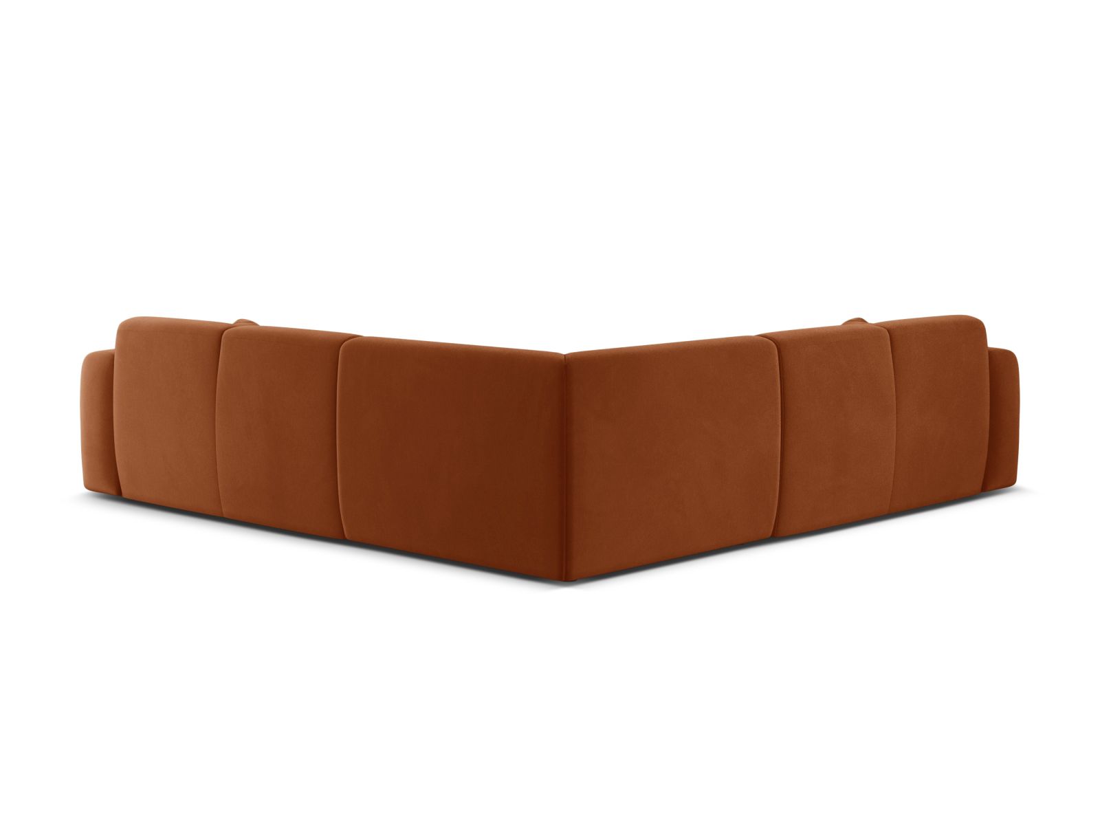 Velvet Symmetrical Corner Sofa, "Molino", 5 Seats, 252x252x72