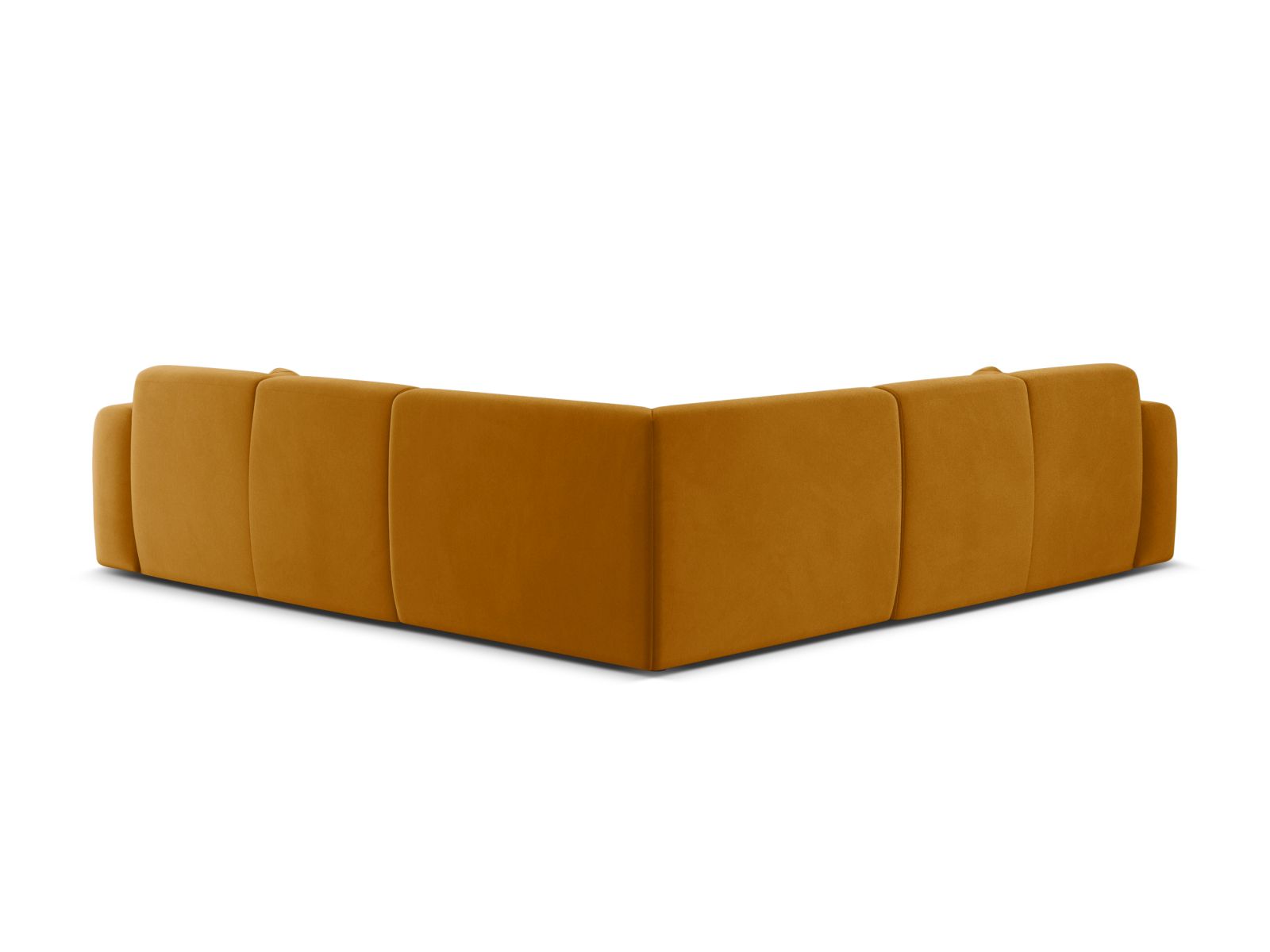 Velvet Symmetrical Corner Sofa, "Molino", 5 Seats, 252x252x72