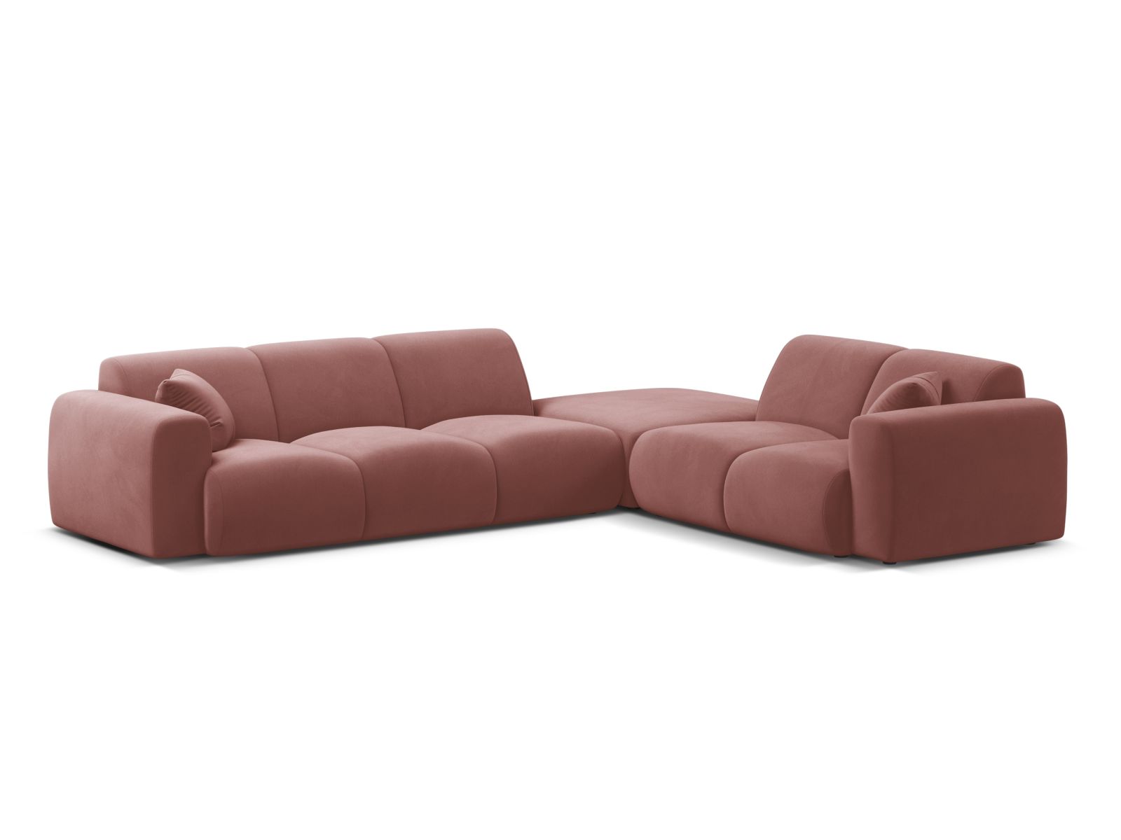 Velvet Right Corner Sofa, "Molino", 6 Seats, 315x250x72