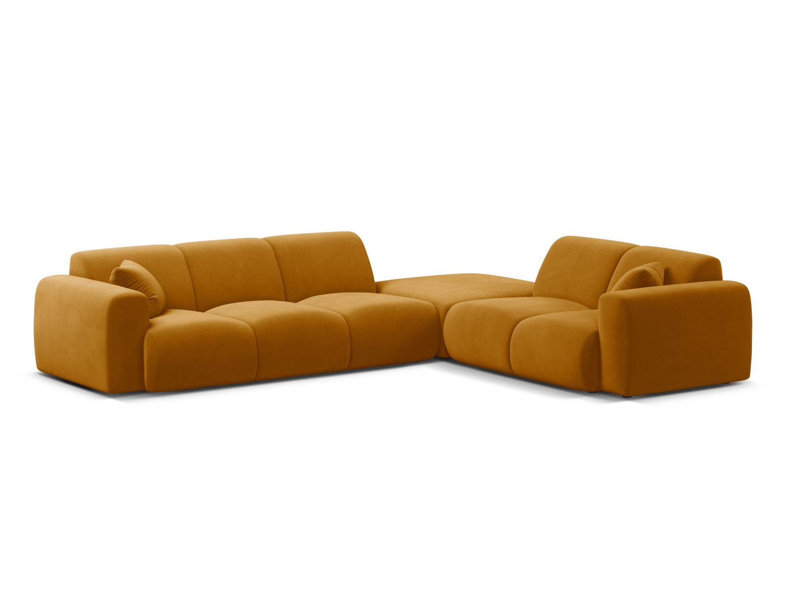 Velvet Right Corner Sofa, "Molino", 6 Seats, 315x250x72