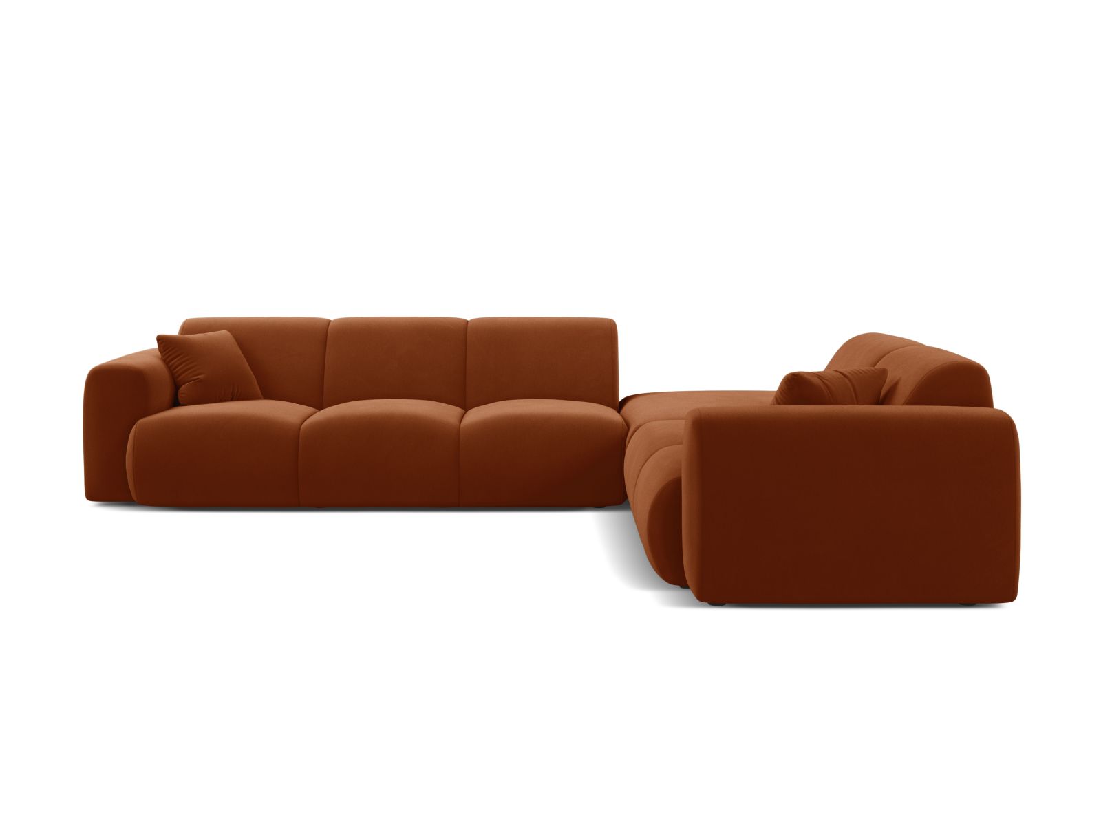 Velvet Right Corner Sofa, "Molino", 6 Seats, 315x250x72