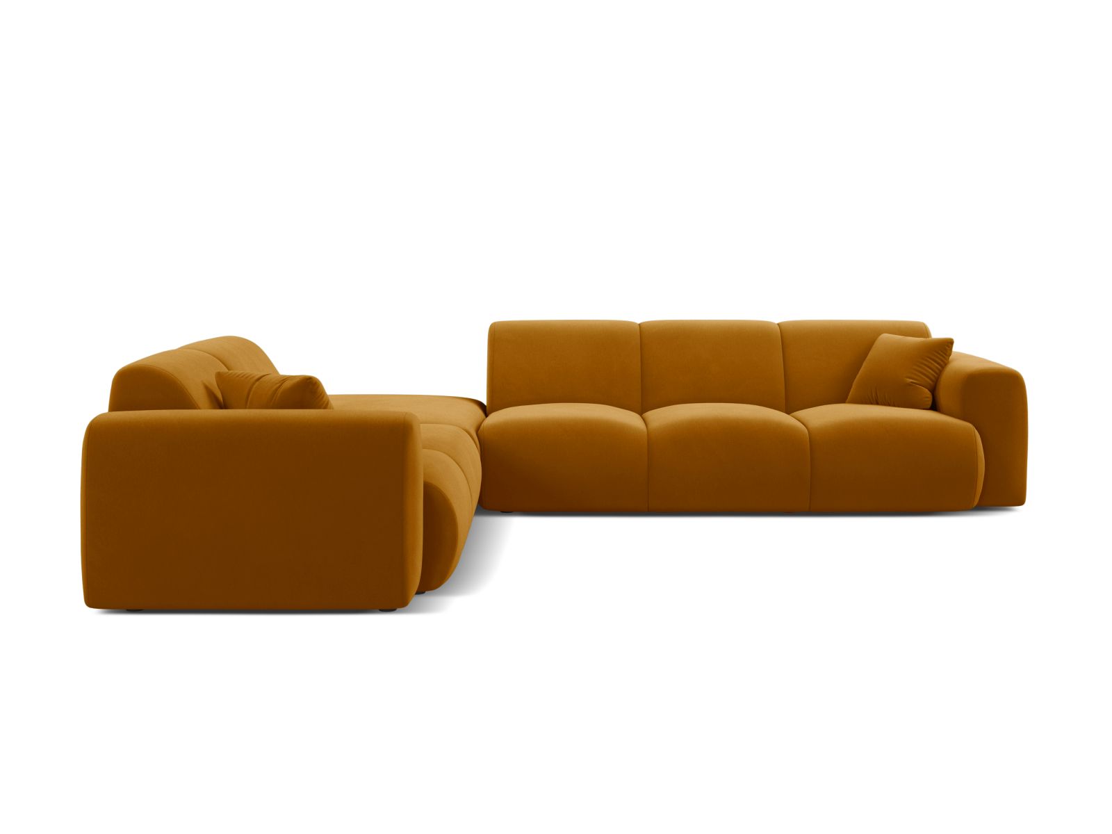 Velvet Left Corner Sofa, "Molino", 6 Seats, 315x250x72