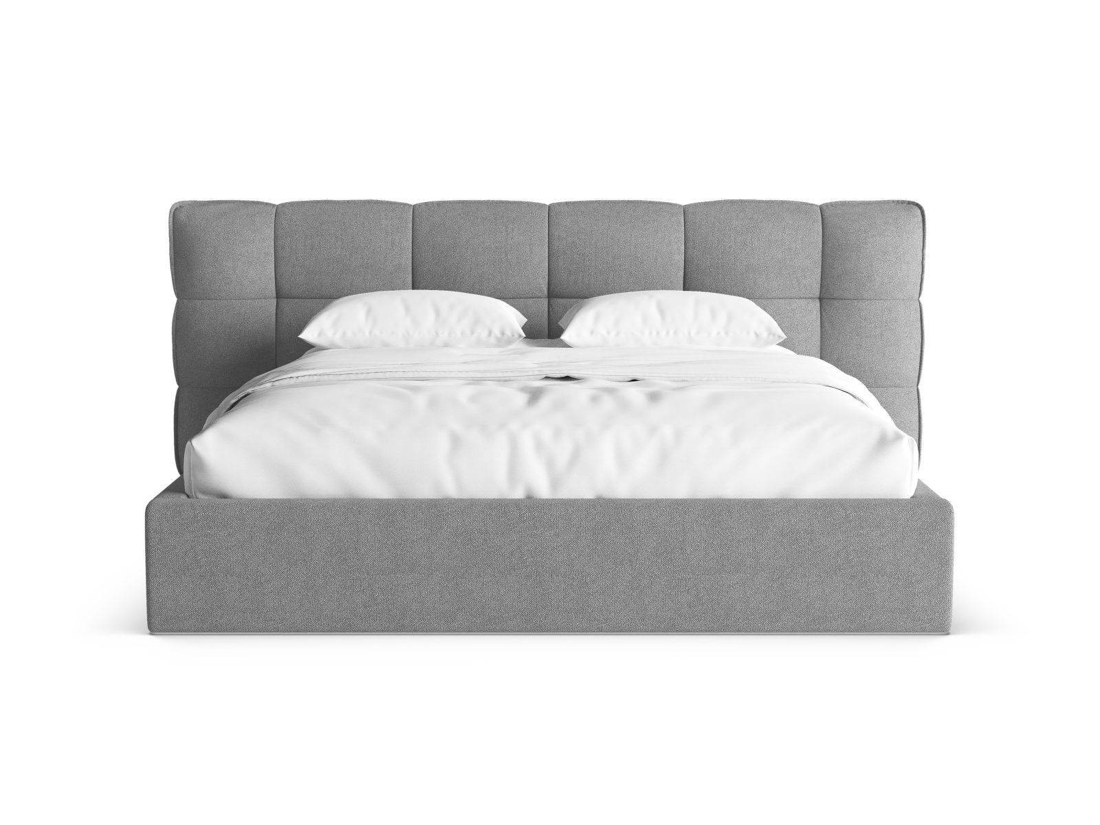 Boucle Storage Bed with Headboard, "Eric", 290x225x104