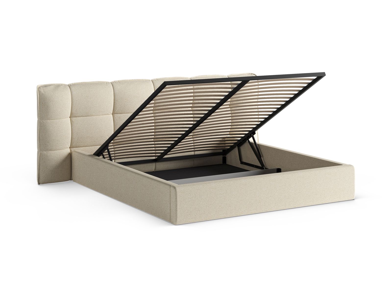 Storage Bed With Headboard, "Eric", 230x225x104