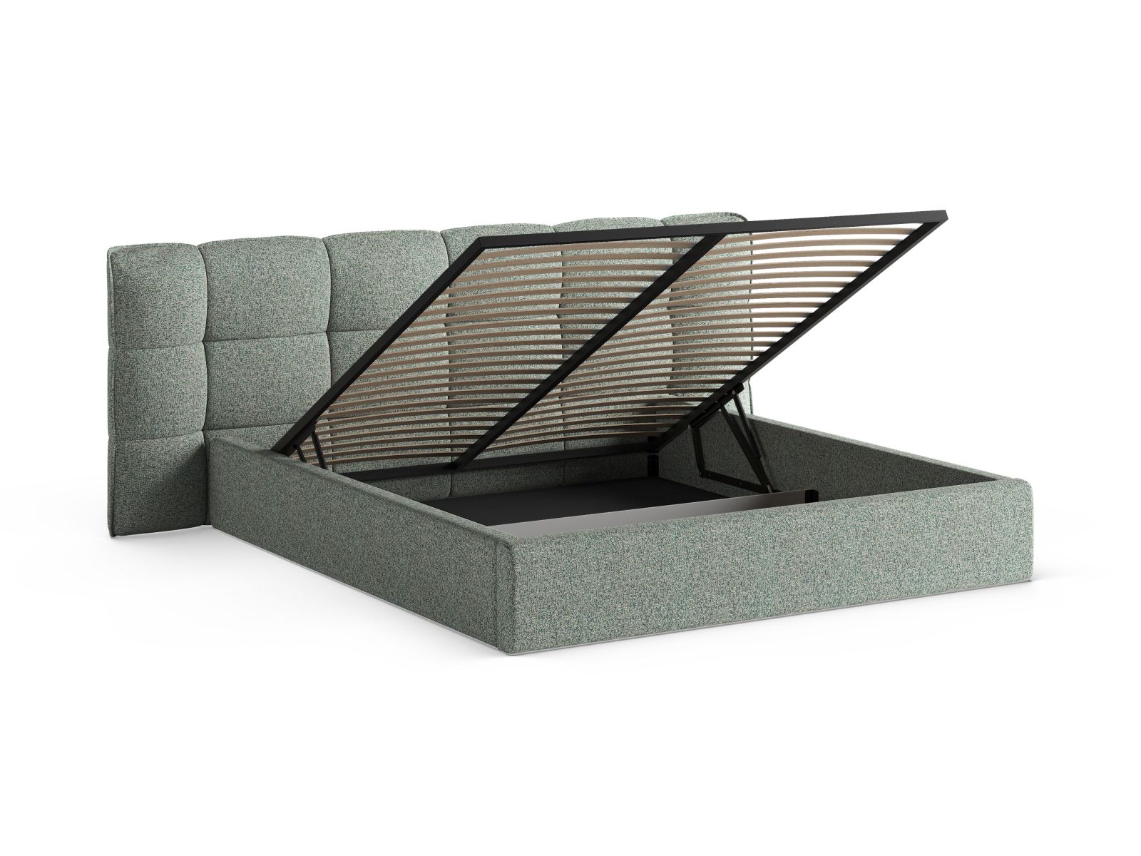 Storage Bed With Headboard, "Eric", 230x225x104
