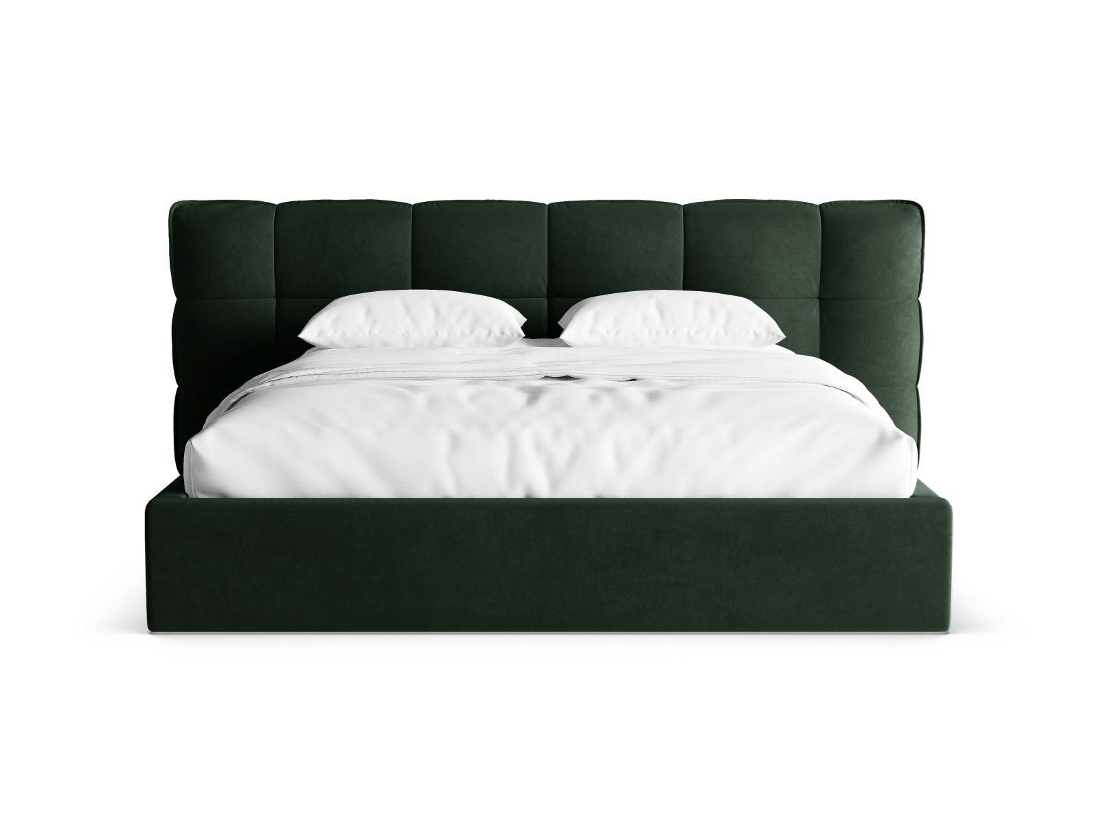 Velvet Storage Bed With Headboard, "Eric", 230x225x104